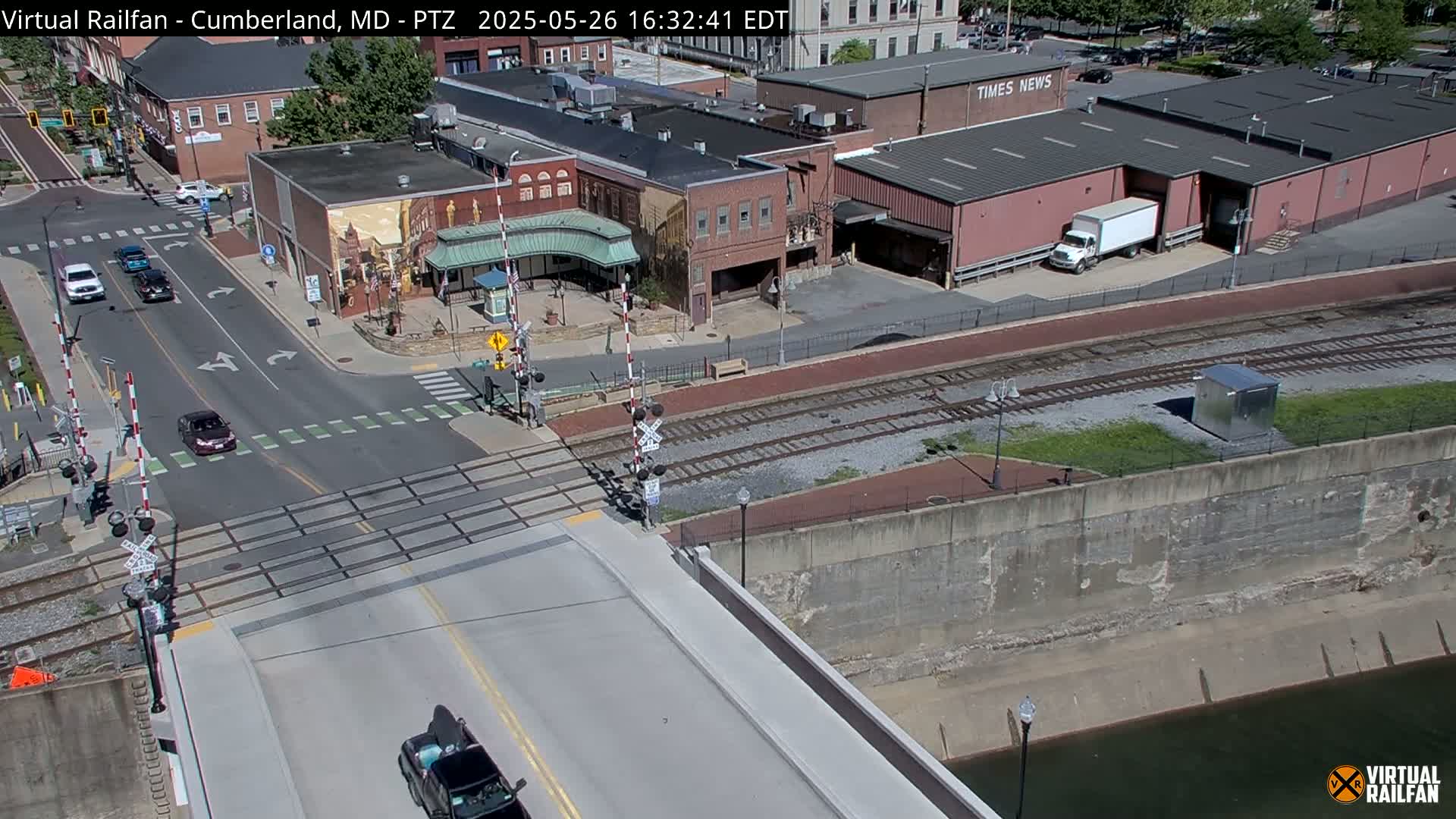 Cumberland City & , Cumberland Western Maryland Railway Station Live Cam - Cumberland, Allegany, Maryland, USA 