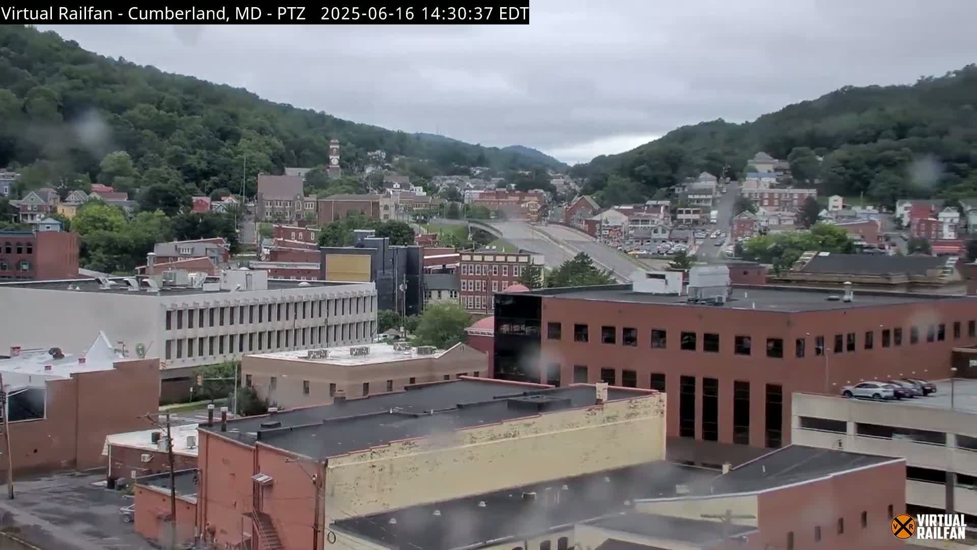 Cumberland City & , Cumberland Western Maryland Railway Station Live Cam - Cumberland, Allegany, Maryland, USA 