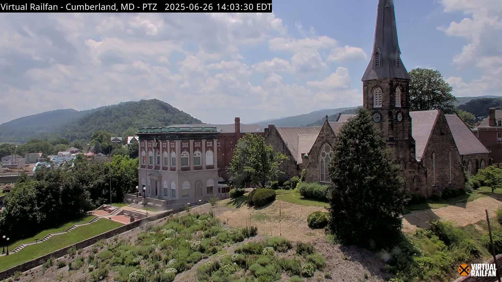 Cumberland City & , Cumberland Western Maryland Railway Station Live Cam - Cumberland, Allegany, Maryland, USA 