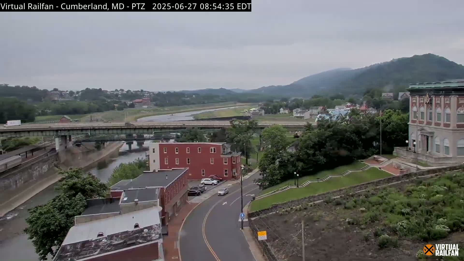 Cumberland City & , Cumberland Western Maryland Railway Station Live Cam - Cumberland, Allegany, Maryland, USA 