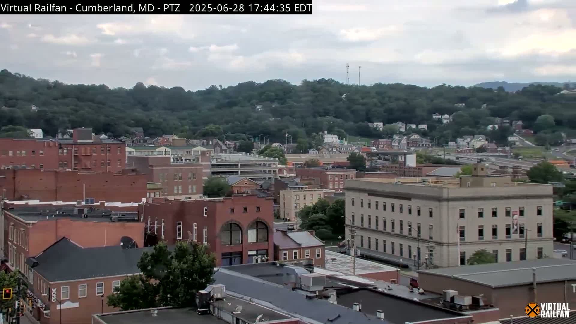 Cumberland City & , Cumberland Western Maryland Railway Station Live Cam - Cumberland, Allegany, Maryland, USA 