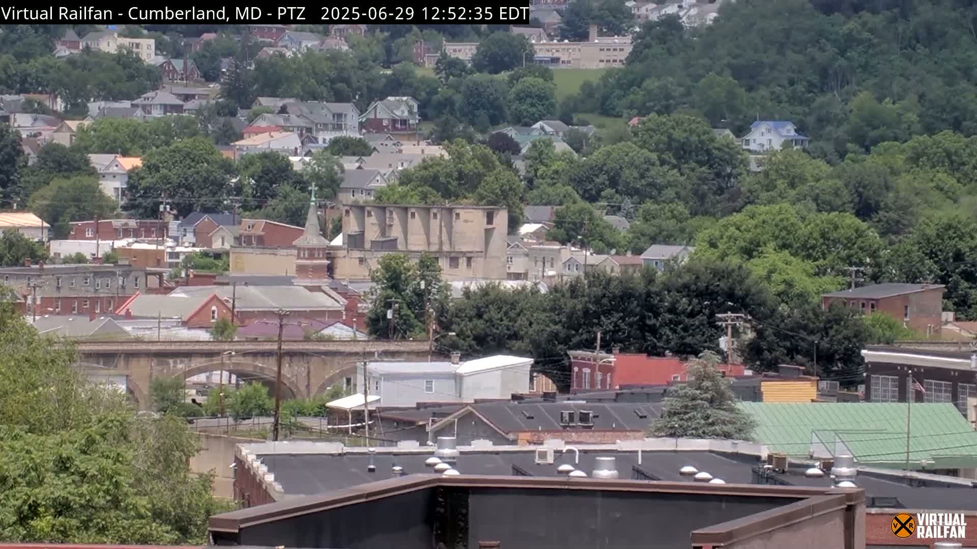 Cumberland City & , Cumberland Western Maryland Railway Station Live Cam - Cumberland, Allegany, Maryland, USA 