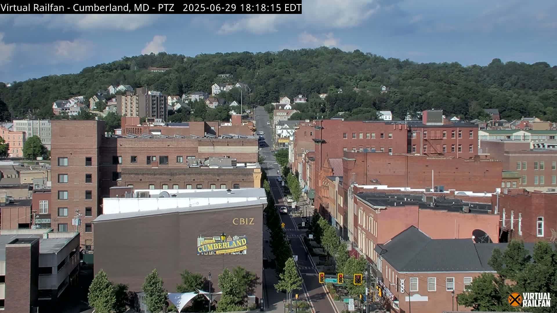 Cumberland City & , Cumberland Western Maryland Railway Station Live Cam - Cumberland, Allegany, Maryland, USA 