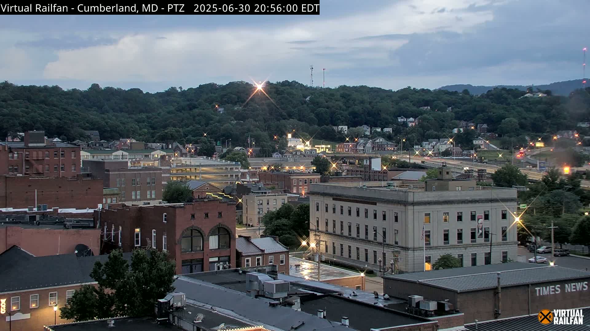 Cumberland City & , Cumberland Western Maryland Railway Station Live Cam - Cumberland, Allegany, Maryland, USA 