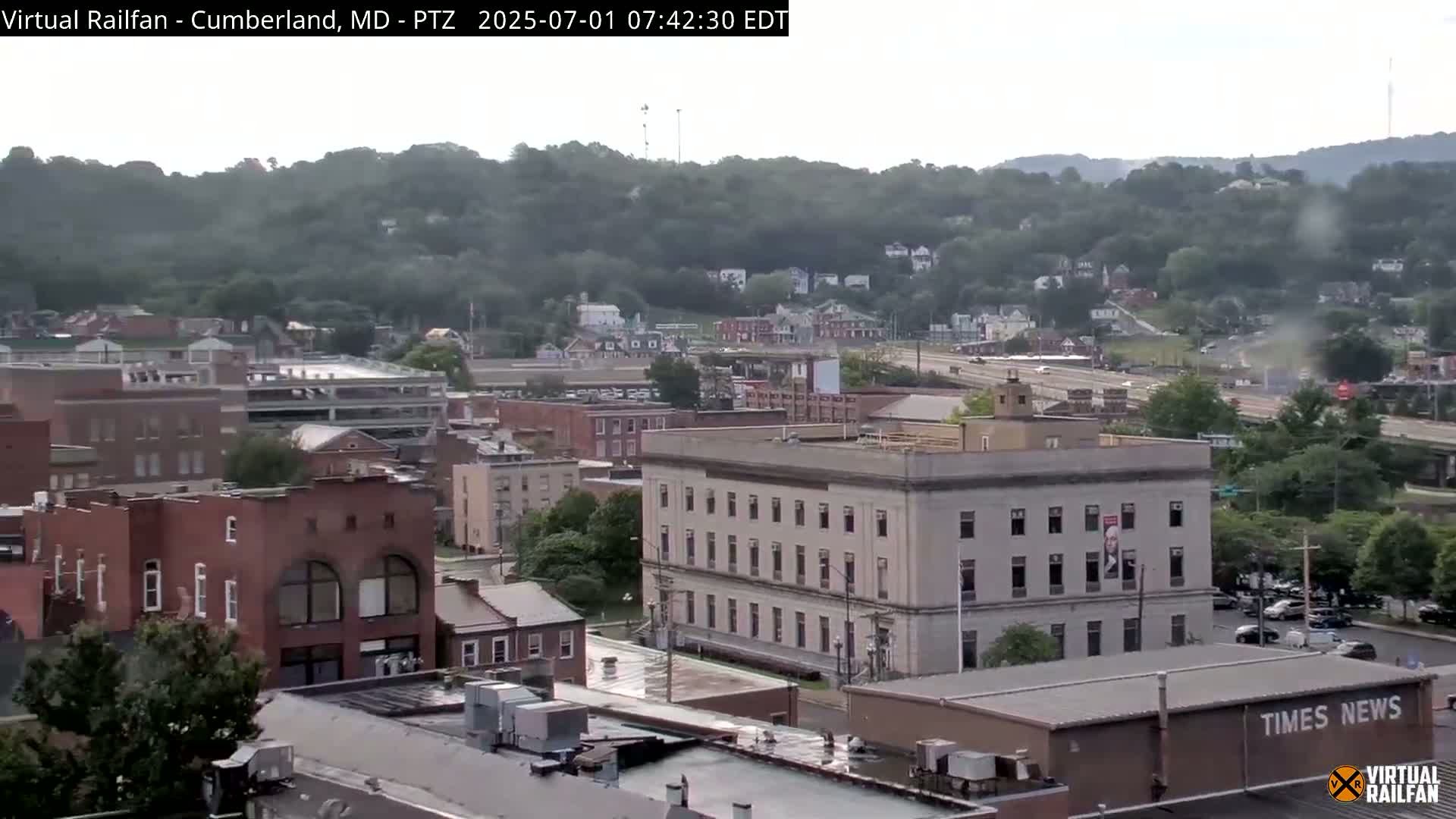Cumberland City & , Cumberland Western Maryland Railway Station Live Cam - Cumberland, Allegany, Maryland, USA 