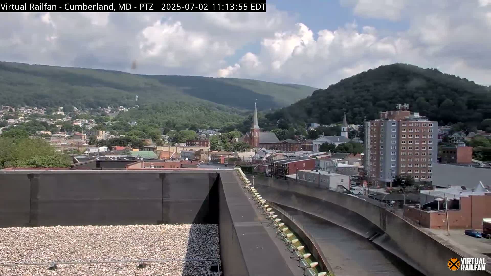 Cumberland City & , Cumberland Western Maryland Railway Station Live Cam - Cumberland, Allegany, Maryland, USA 