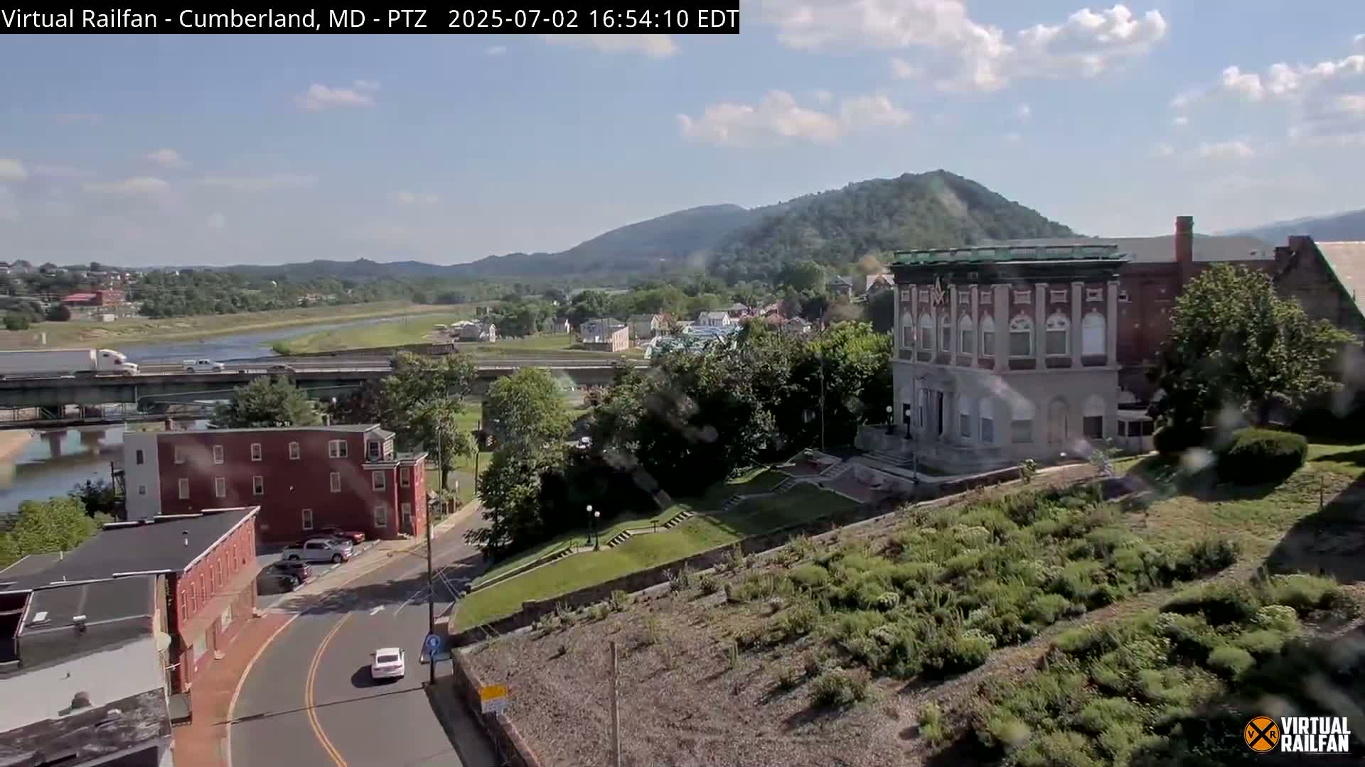 Cumberland City & , Cumberland Western Maryland Railway Station Live Cam - Cumberland, Allegany, Maryland, USA 