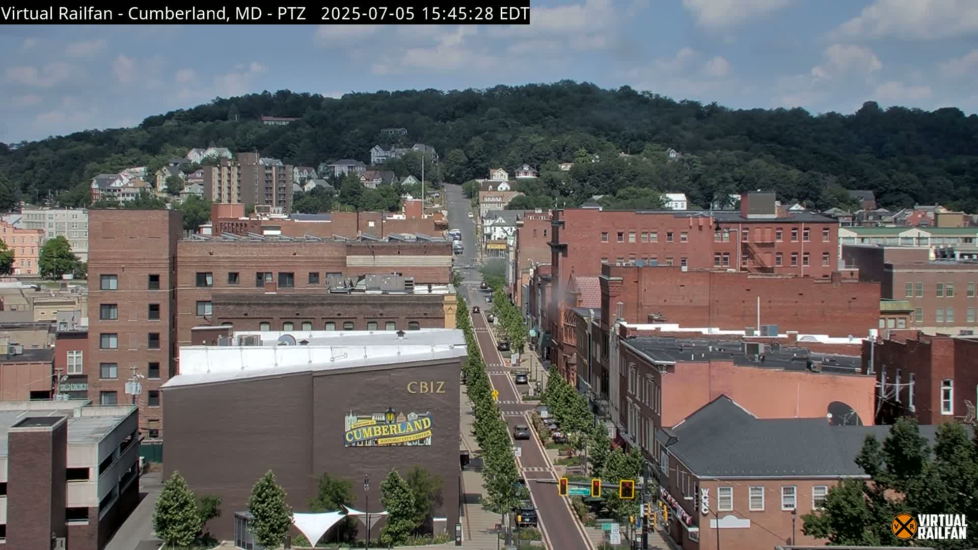 Cumberland City & , Cumberland Western Maryland Railway Station Live Cam - Cumberland, Allegany, Maryland, USA 