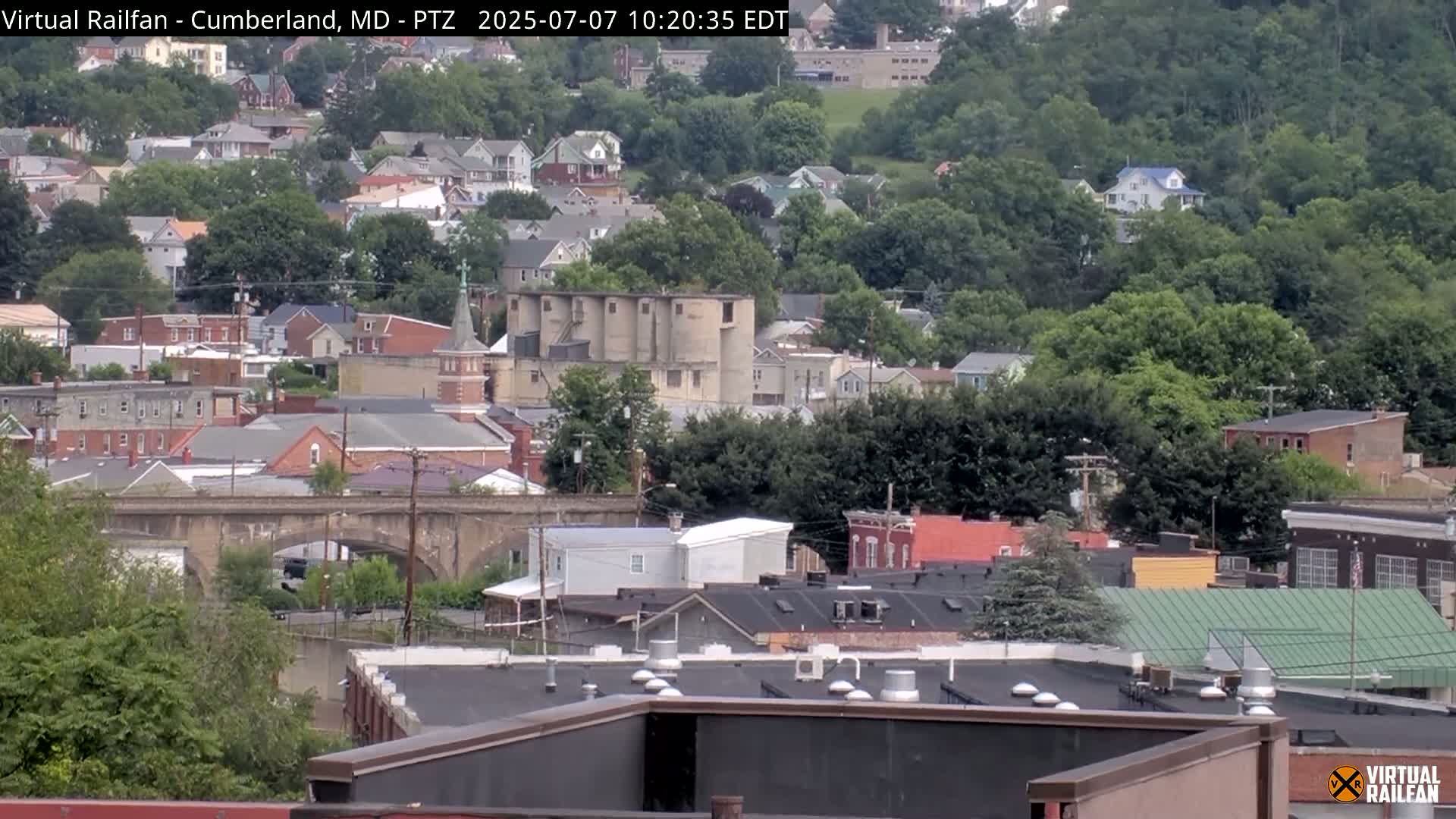 Cumberland City & , Cumberland Western Maryland Railway Station Live Cam - Cumberland, Allegany, Maryland, USA 