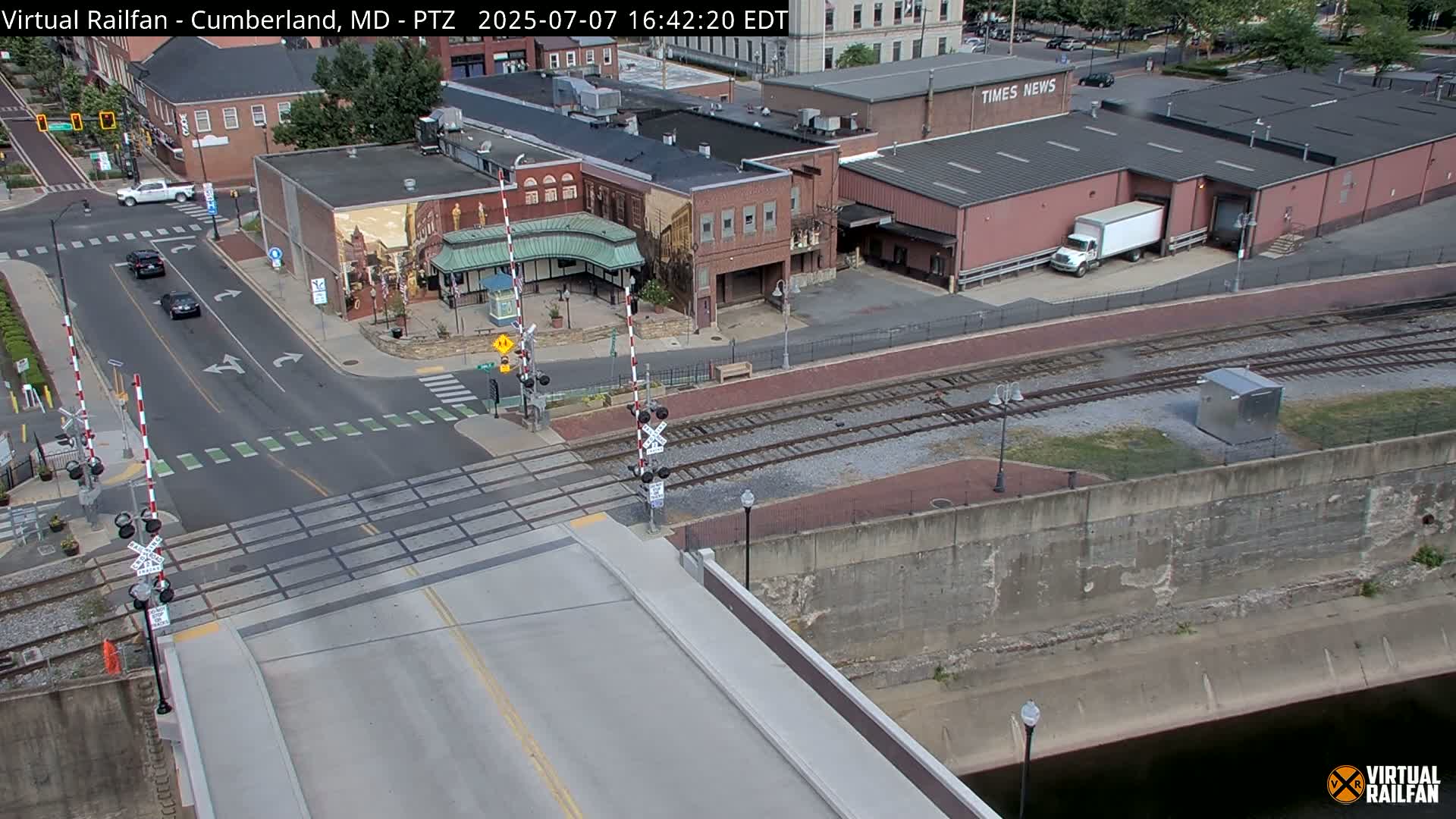 Cumberland City & , Cumberland Western Maryland Railway Station Live Cam - Cumberland, Allegany, Maryland, USA 