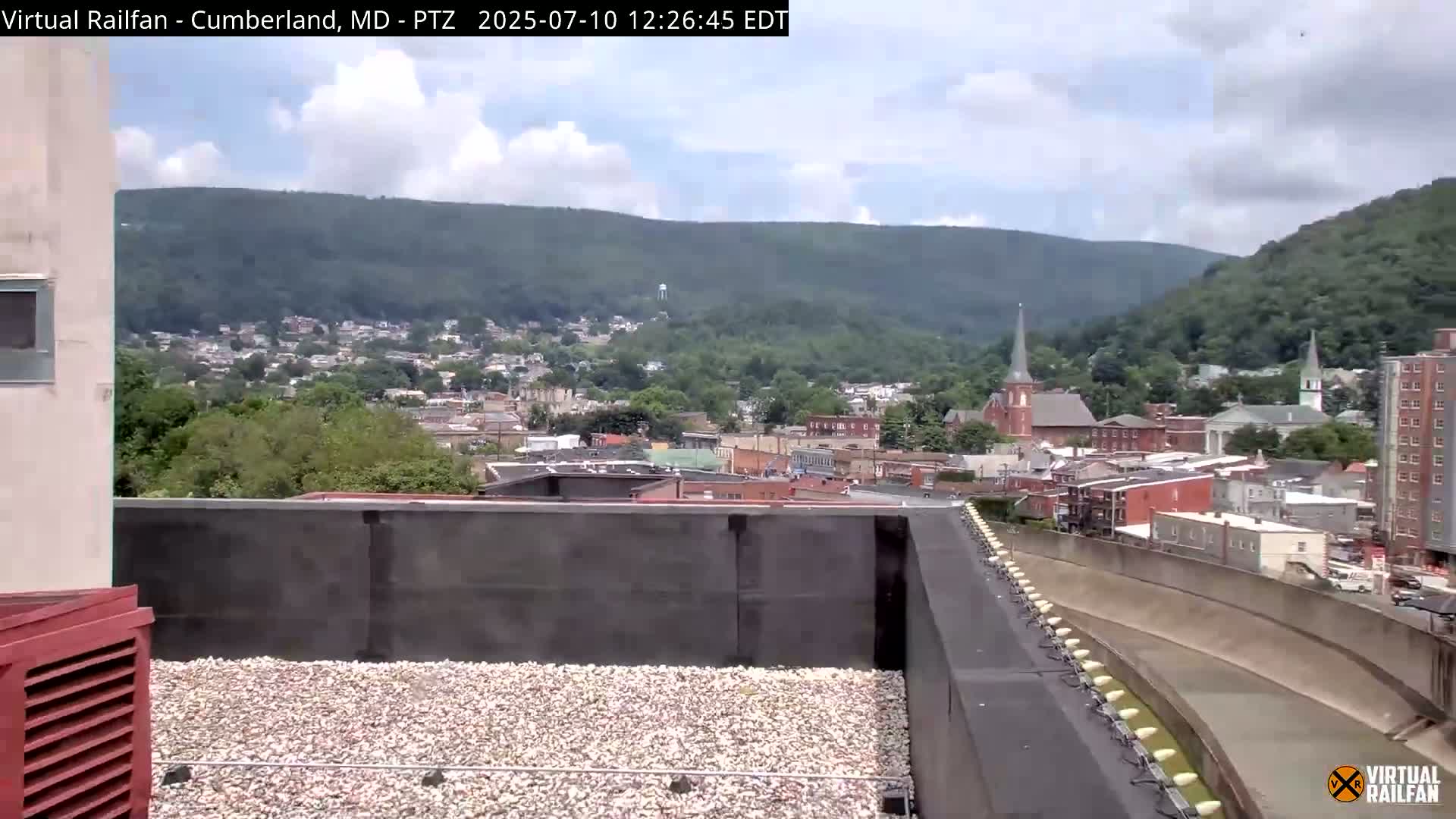 Cumberland City & , Cumberland Western Maryland Railway Station Live Cam - Cumberland, Allegany, Maryland, USA 