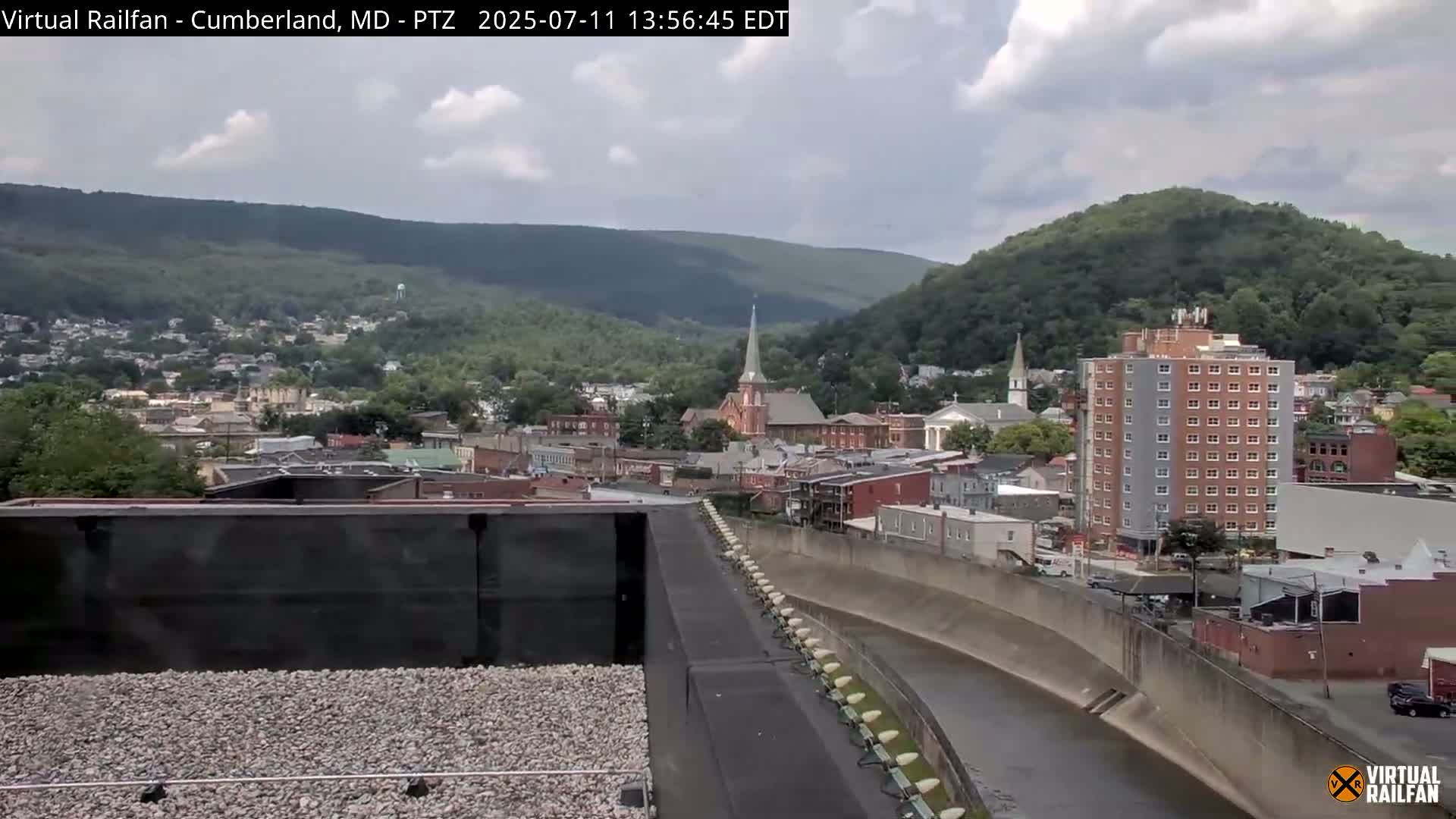 Cumberland City & , Cumberland Western Maryland Railway Station Live Cam - Cumberland, Allegany, Maryland, USA 