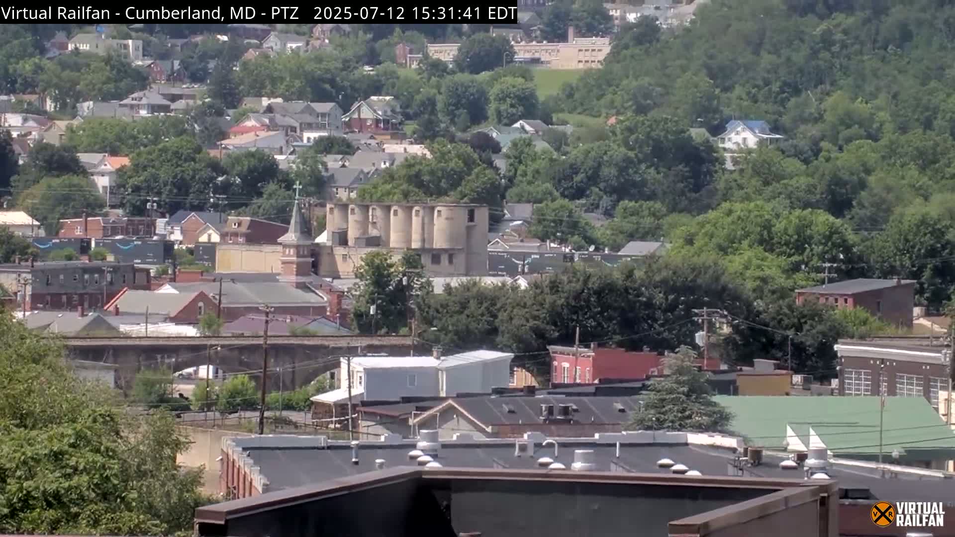 Cumberland City & , Cumberland Western Maryland Railway Station Live Cam - Cumberland, Allegany, Maryland, USA 