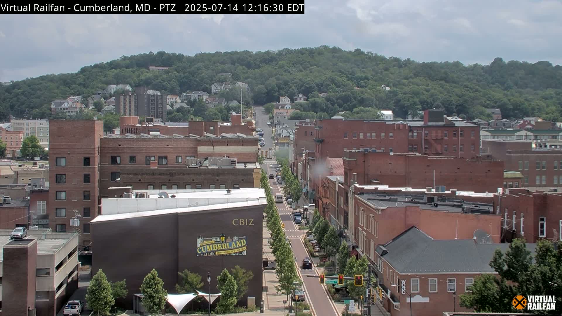 Cumberland City & , Cumberland Western Maryland Railway Station Live Cam - Cumberland, Allegany, Maryland, USA 