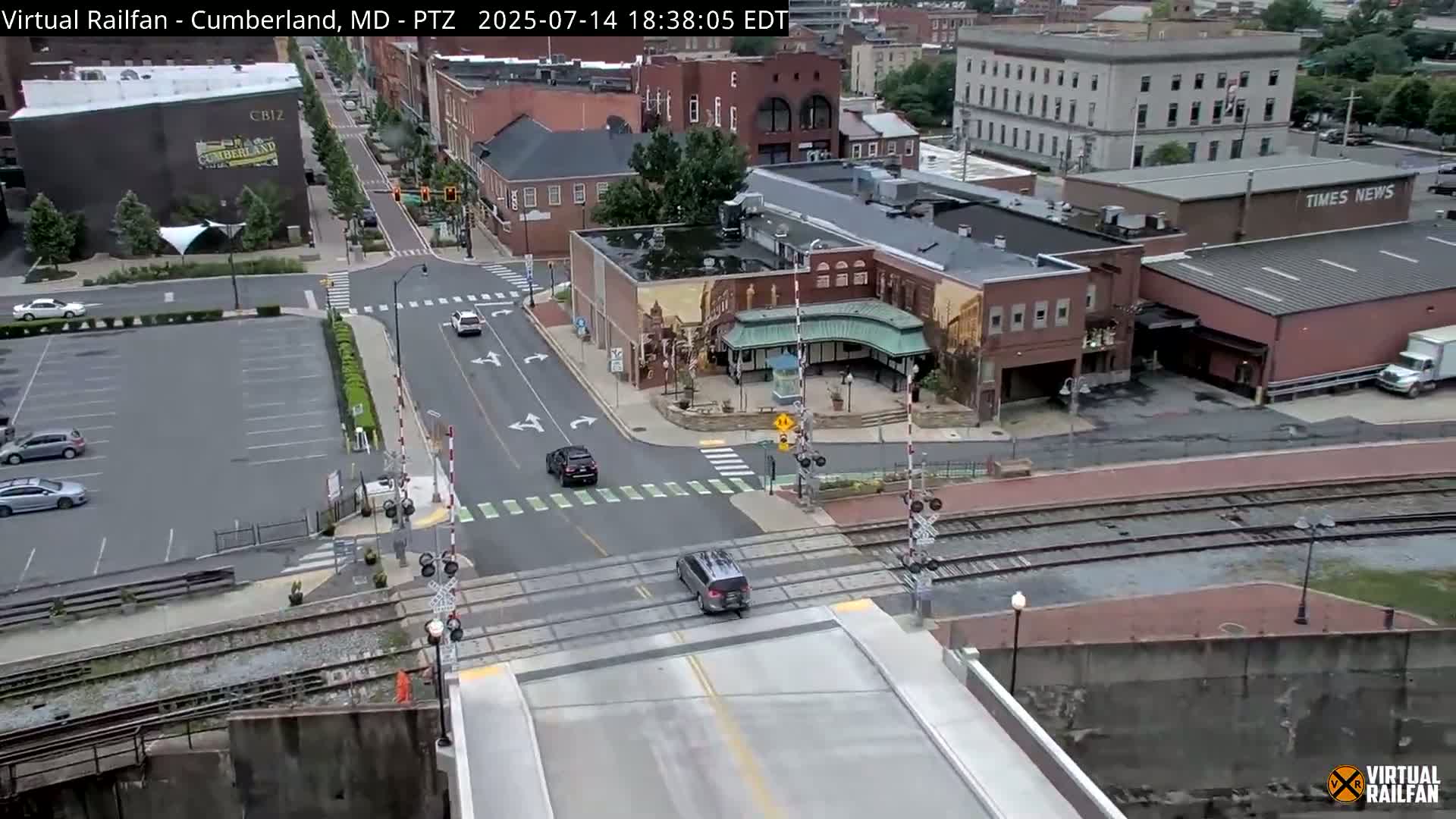 Cumberland City & , Cumberland Western Maryland Railway Station Live Cam - Cumberland, Allegany, Maryland, USA 
