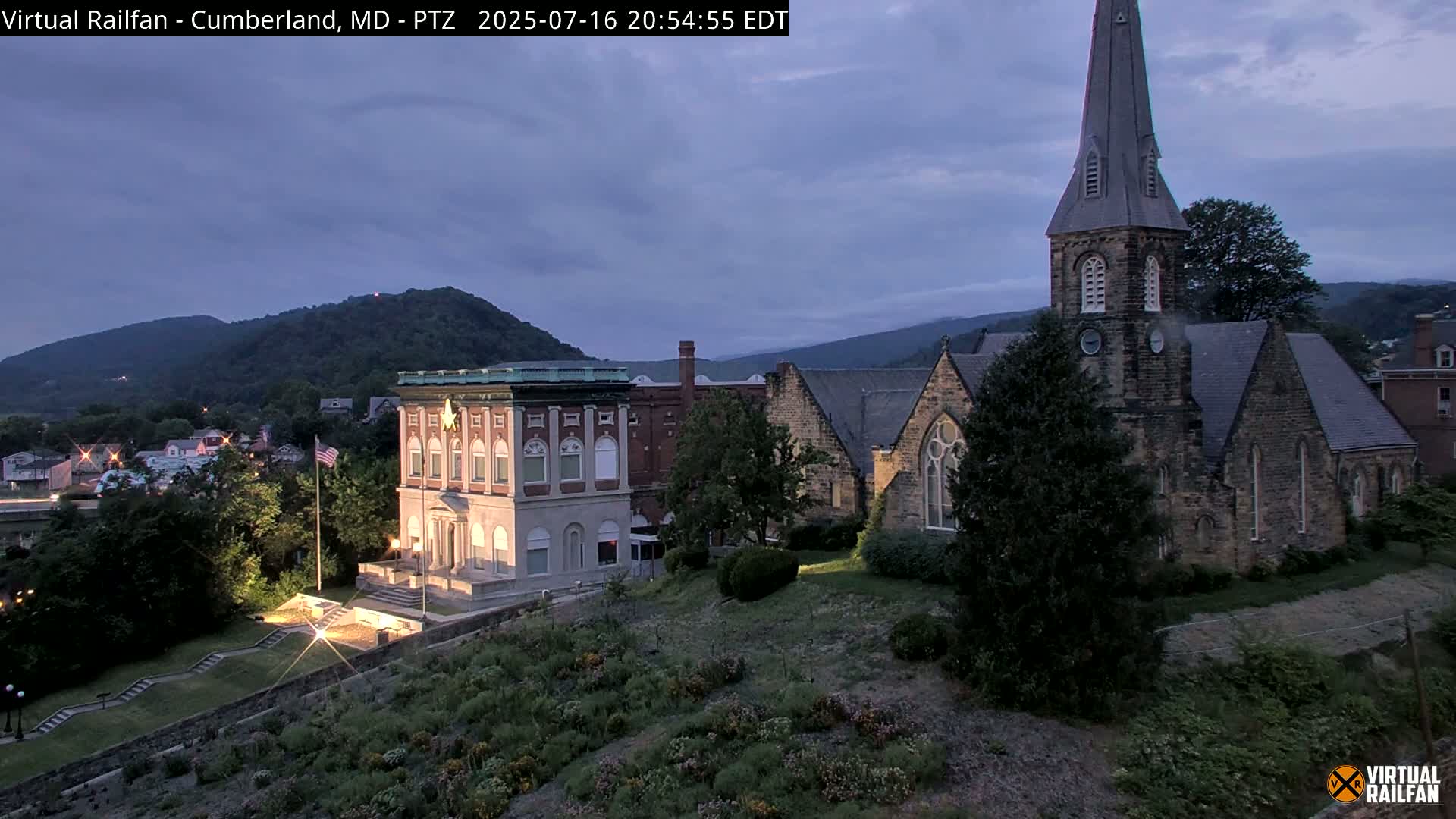 Cumberland City & , Cumberland Western Maryland Railway Station Live Cam - Cumberland, Allegany, Maryland, USA 