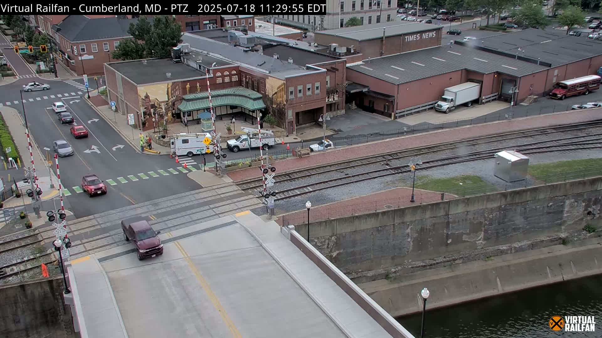 Cumberland City & , Cumberland Western Maryland Railway Station Live Cam - Cumberland, Allegany, Maryland, USA 