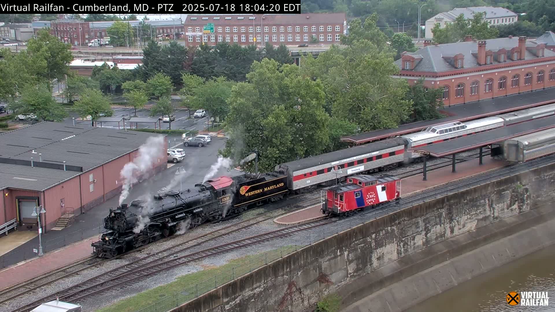 Cumberland City & , Cumberland Western Maryland Railway Station Live Cam - Cumberland, Allegany, Maryland, USA 