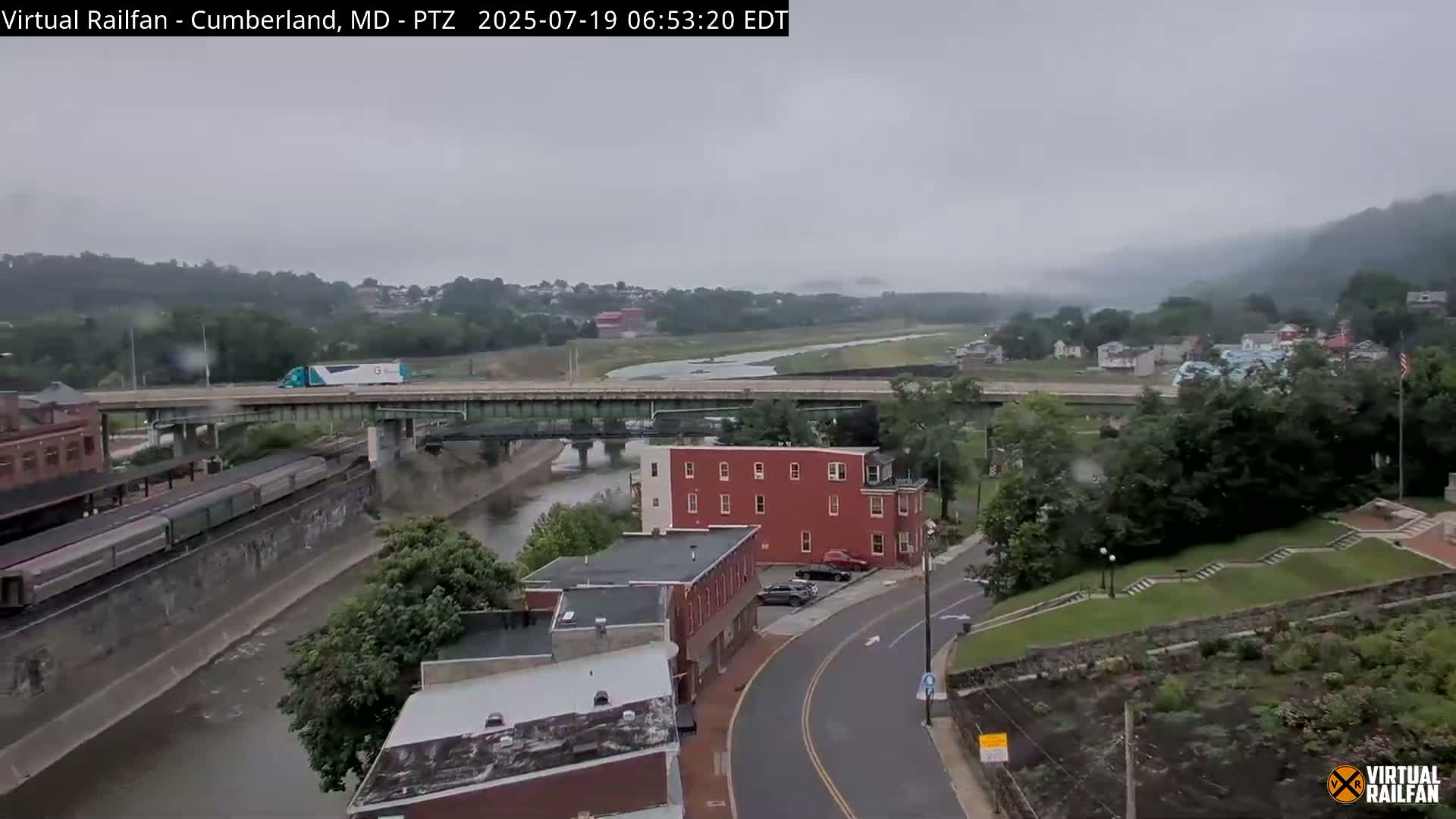 Cumberland City & , Cumberland Western Maryland Railway Station Live Cam - Cumberland, Allegany, Maryland, USA 