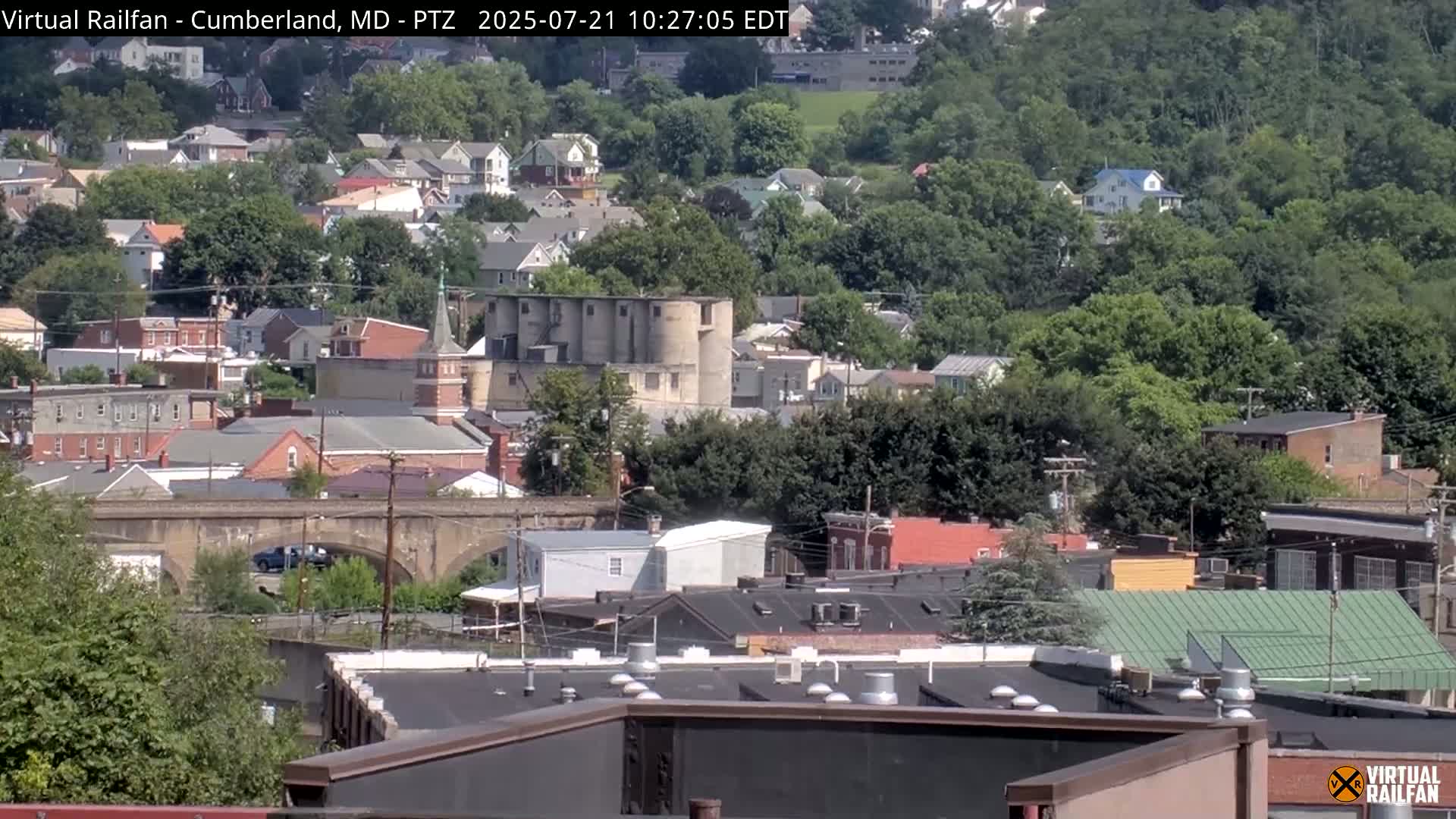 Cumberland City & , Cumberland Western Maryland Railway Station Live Cam - Cumberland, Allegany, Maryland, USA 