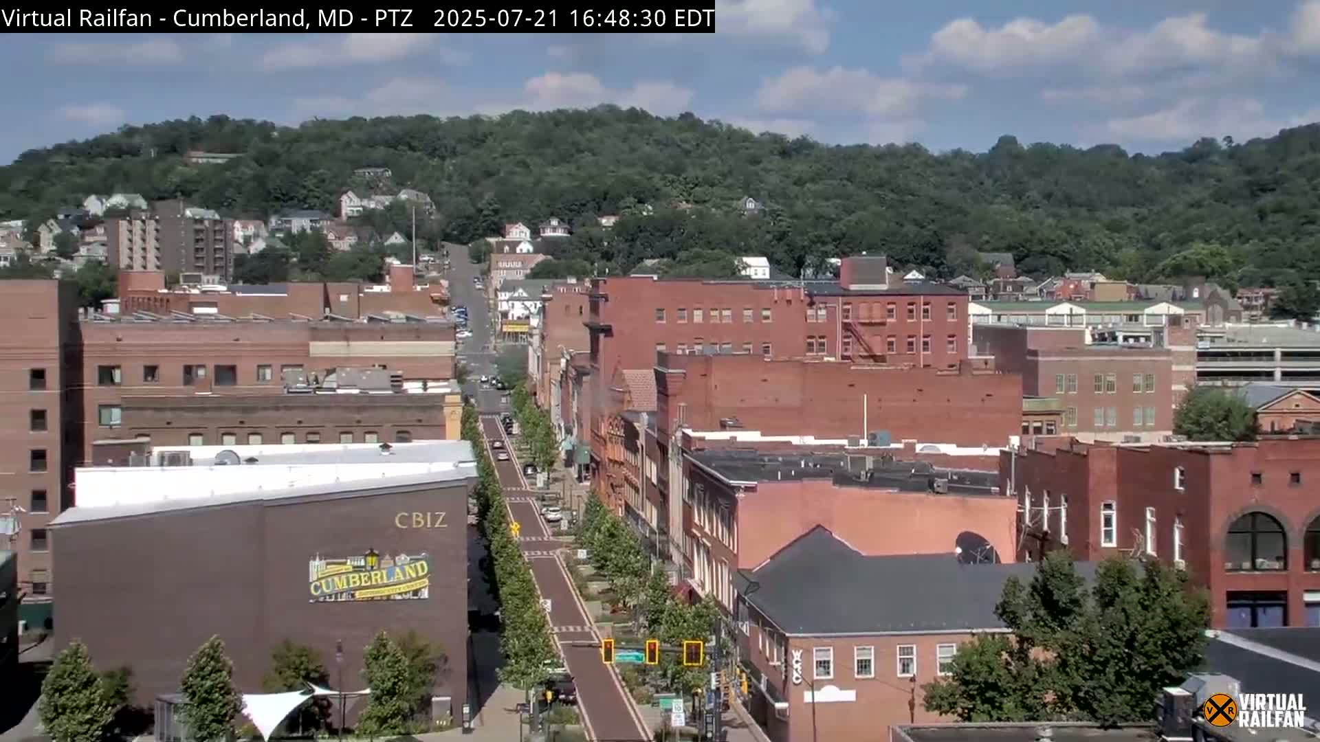 Cumberland City & , Cumberland Western Maryland Railway Station Live Cam - Cumberland, Allegany, Maryland, USA 