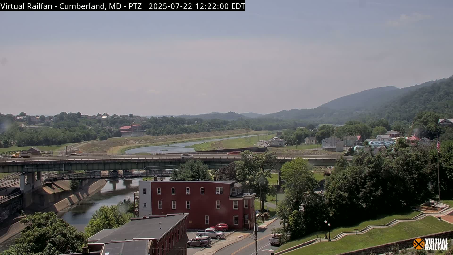 Cumberland City & , Cumberland Western Maryland Railway Station Live Cam - Cumberland, Allegany, Maryland, USA 