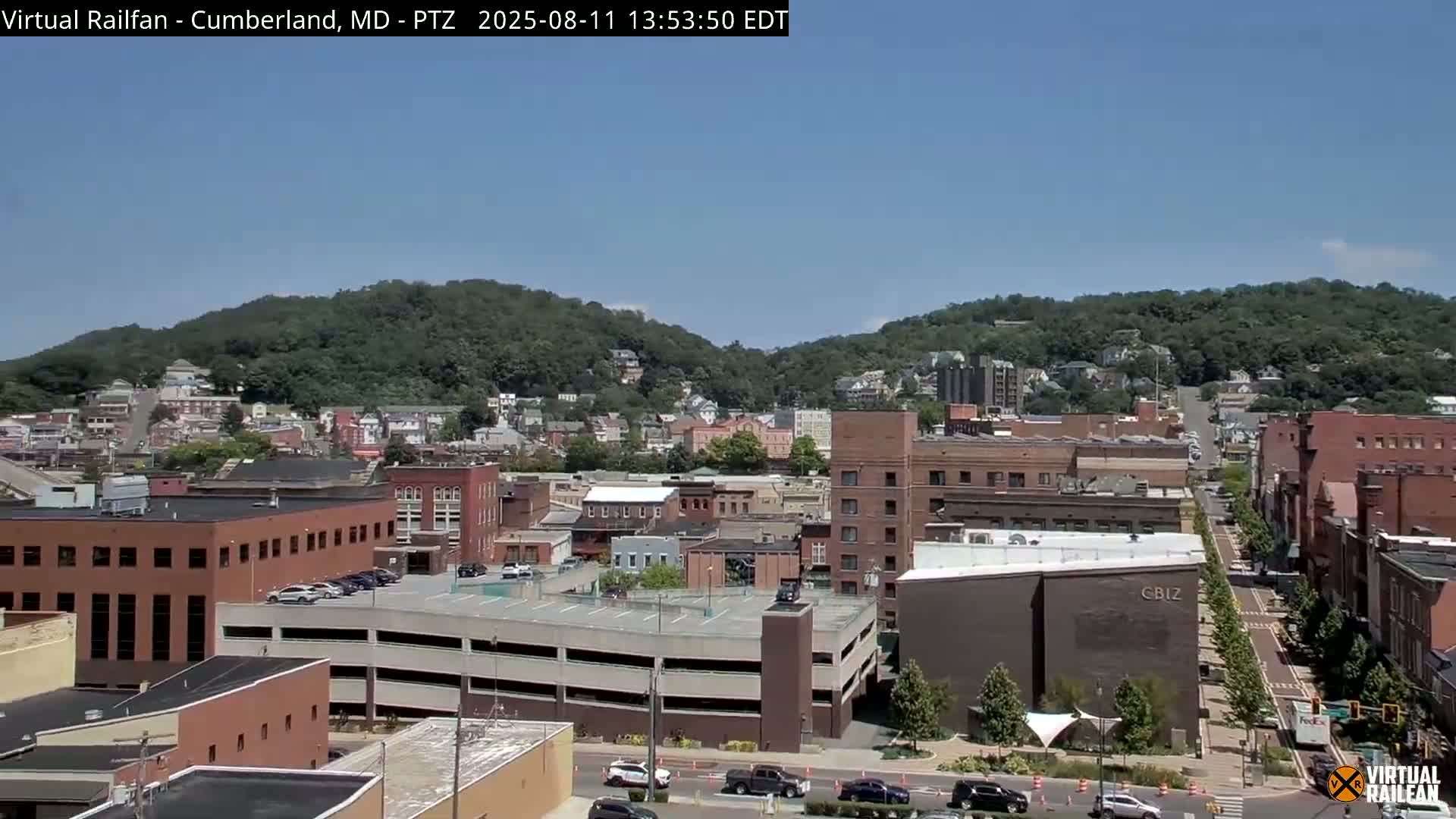 Cumberland City & , Cumberland Western Maryland Railway Station Live Cam - Cumberland, Allegany, Maryland, USA 