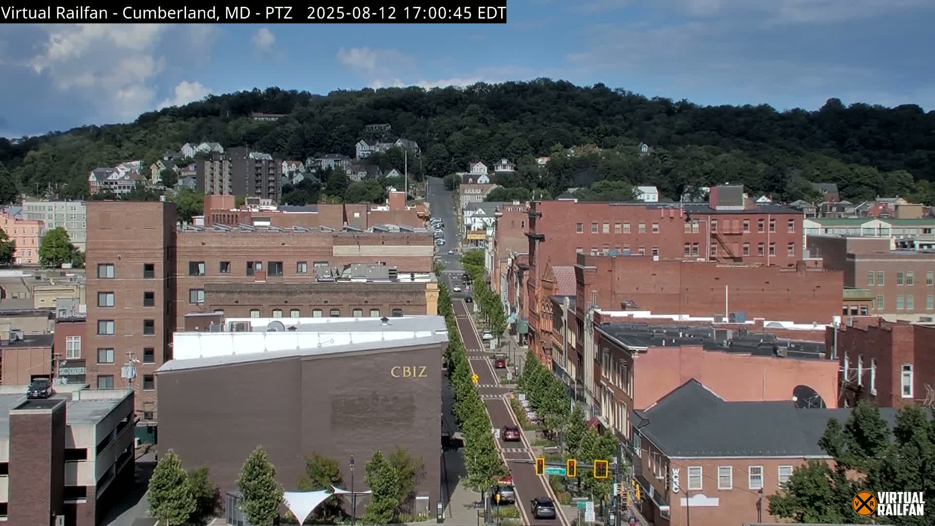Cumberland City & , Cumberland Western Maryland Railway Station Live Cam - Cumberland, Allegany, Maryland, USA 