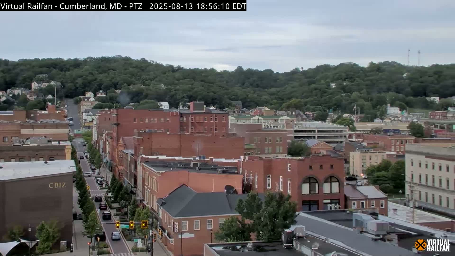 Cumberland City & , Cumberland Western Maryland Railway Station Live Cam - Cumberland, Allegany, Maryland, USA 