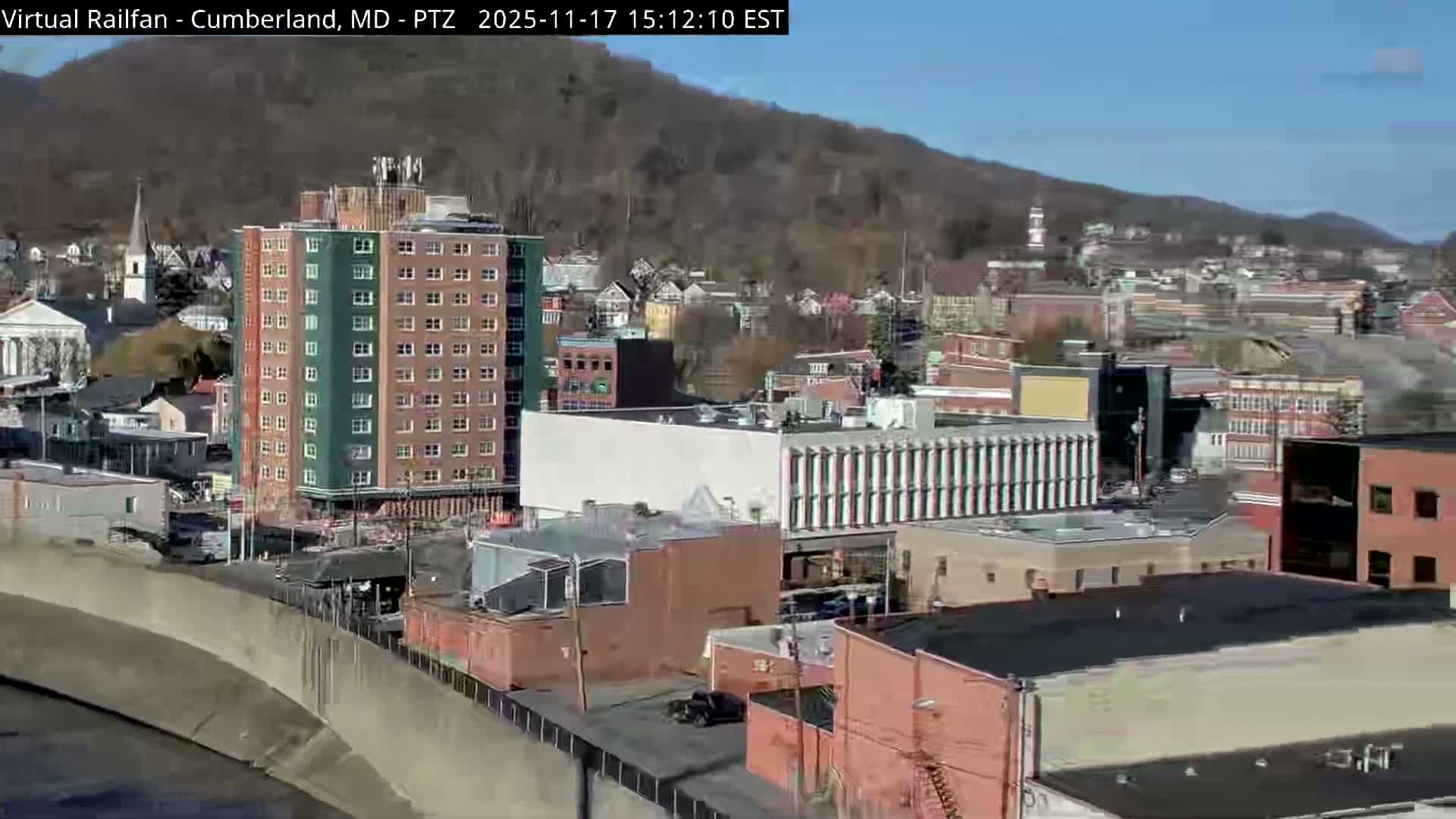 Cumberland City & , Cumberland Western Maryland Railway Station Live Cam - Cumberland, Allegany, Maryland, USA 