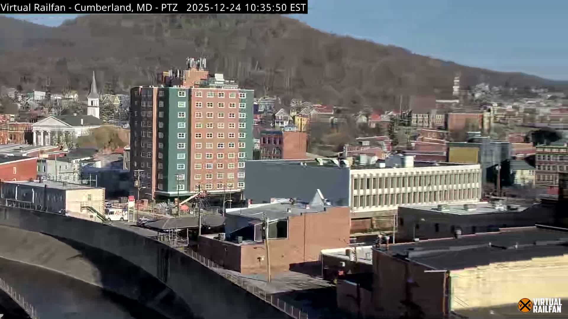 Cumberland City & , Cumberland Western Maryland Railway Station Live Cam - Cumberland, Allegany, Maryland, USA 