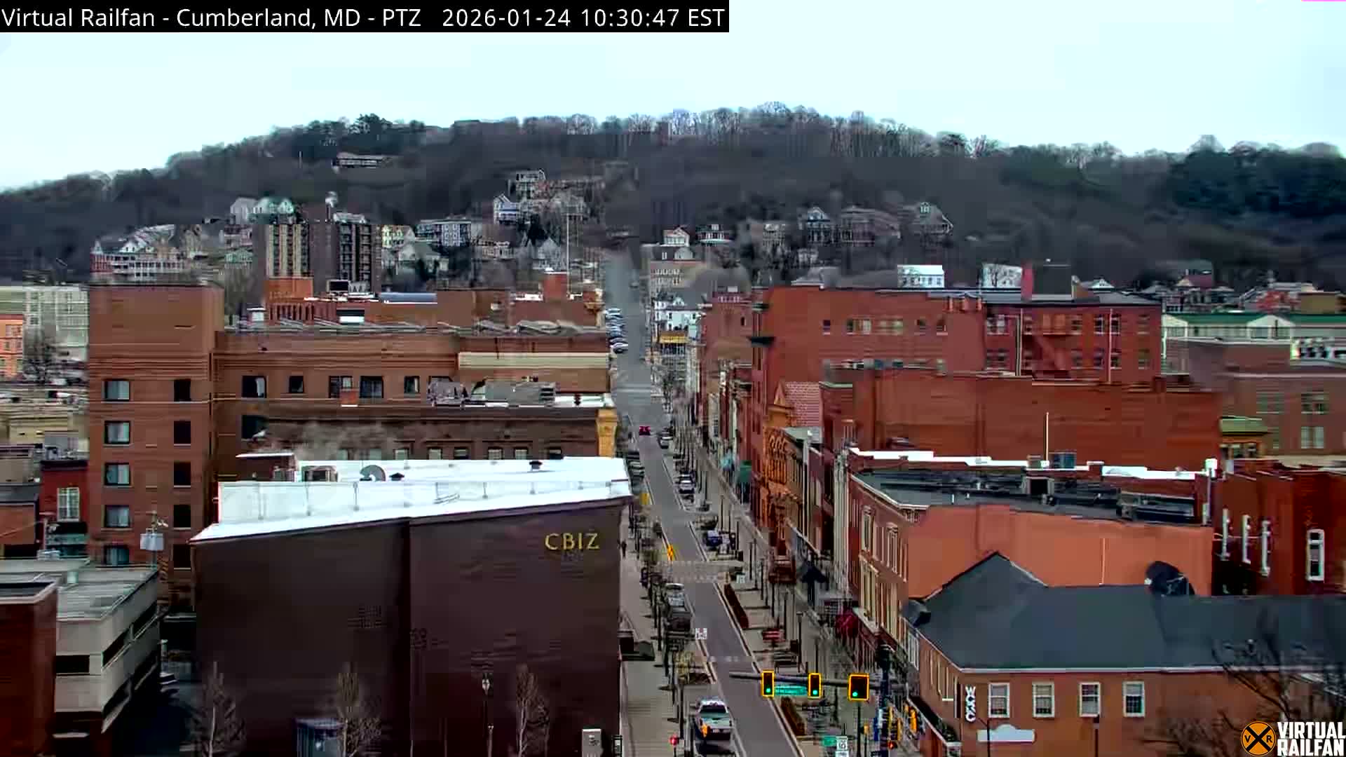 Cumberland City & , Cumberland Western Maryland Railway Station Live Cam - Cumberland, Allegany, Maryland, USA 
