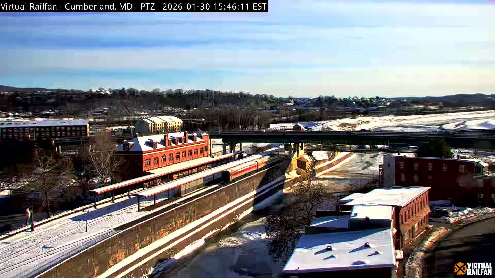 Cumberland City & , Cumberland Western Maryland Railway Station Live Cam - Cumberland, Allegany, Maryland, USA 
