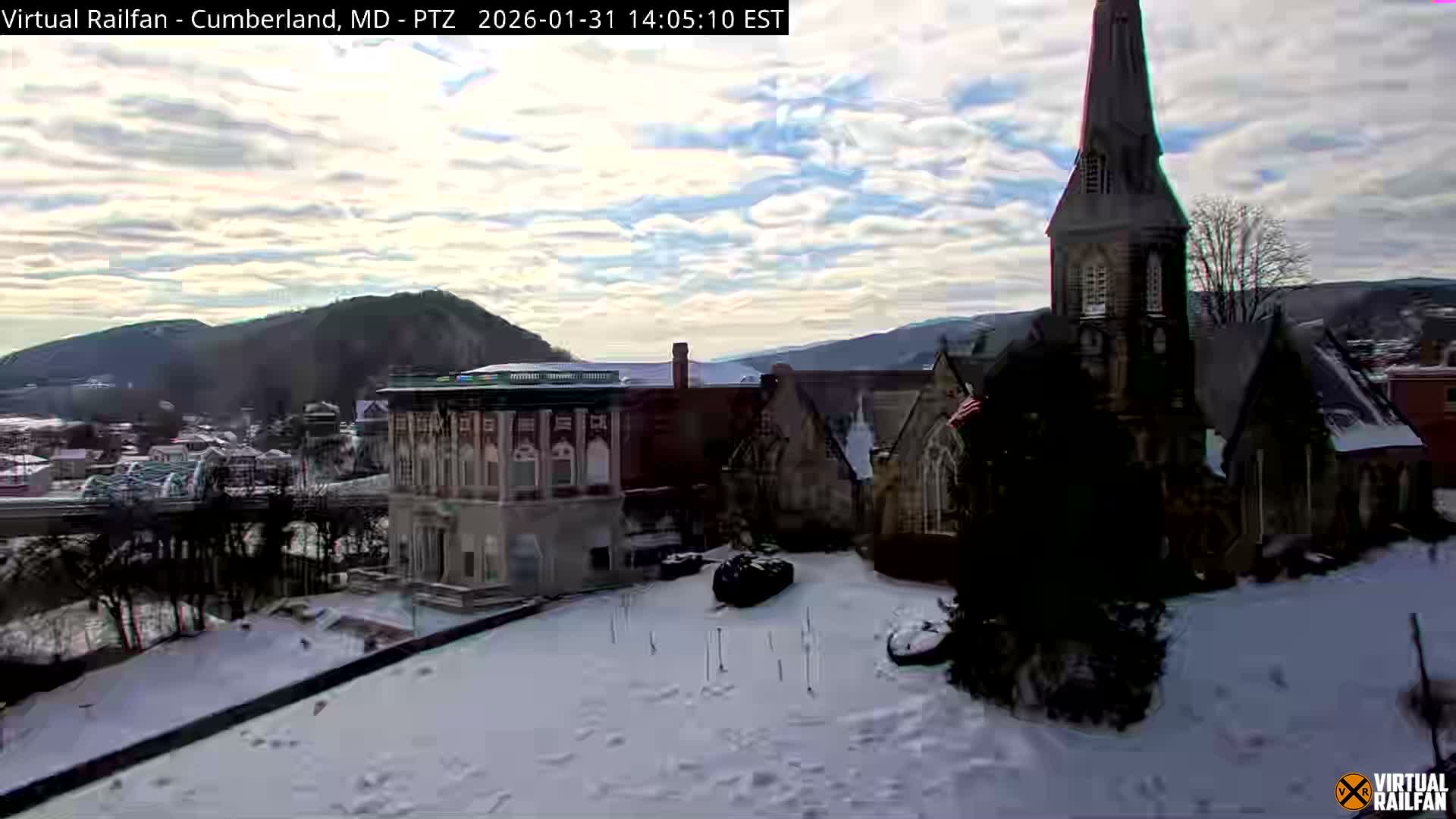 Cumberland City & , Cumberland Western Maryland Railway Station Live Cam - Cumberland, Allegany, Maryland, USA 