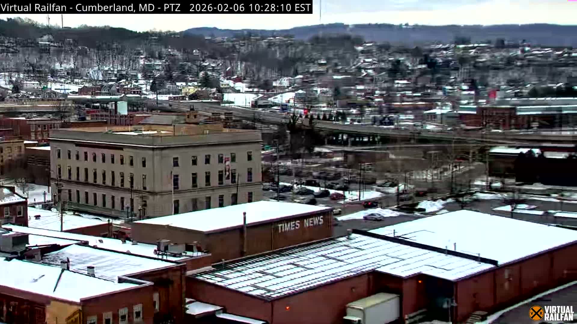 Cumberland City & , Cumberland Western Maryland Railway Station Live Cam - Cumberland, Allegany, Maryland, USA 