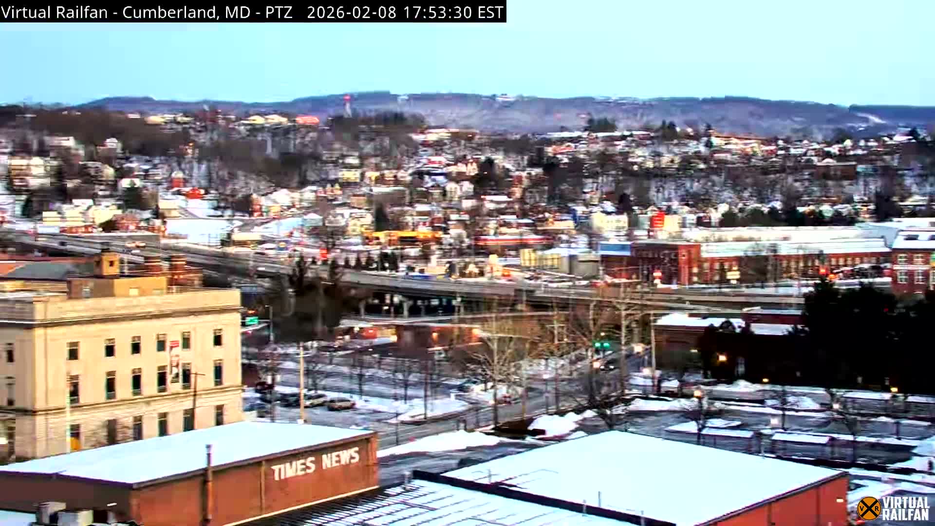 Cumberland City & , Cumberland Western Maryland Railway Station Live Cam - Cumberland, Allegany, Maryland, USA 