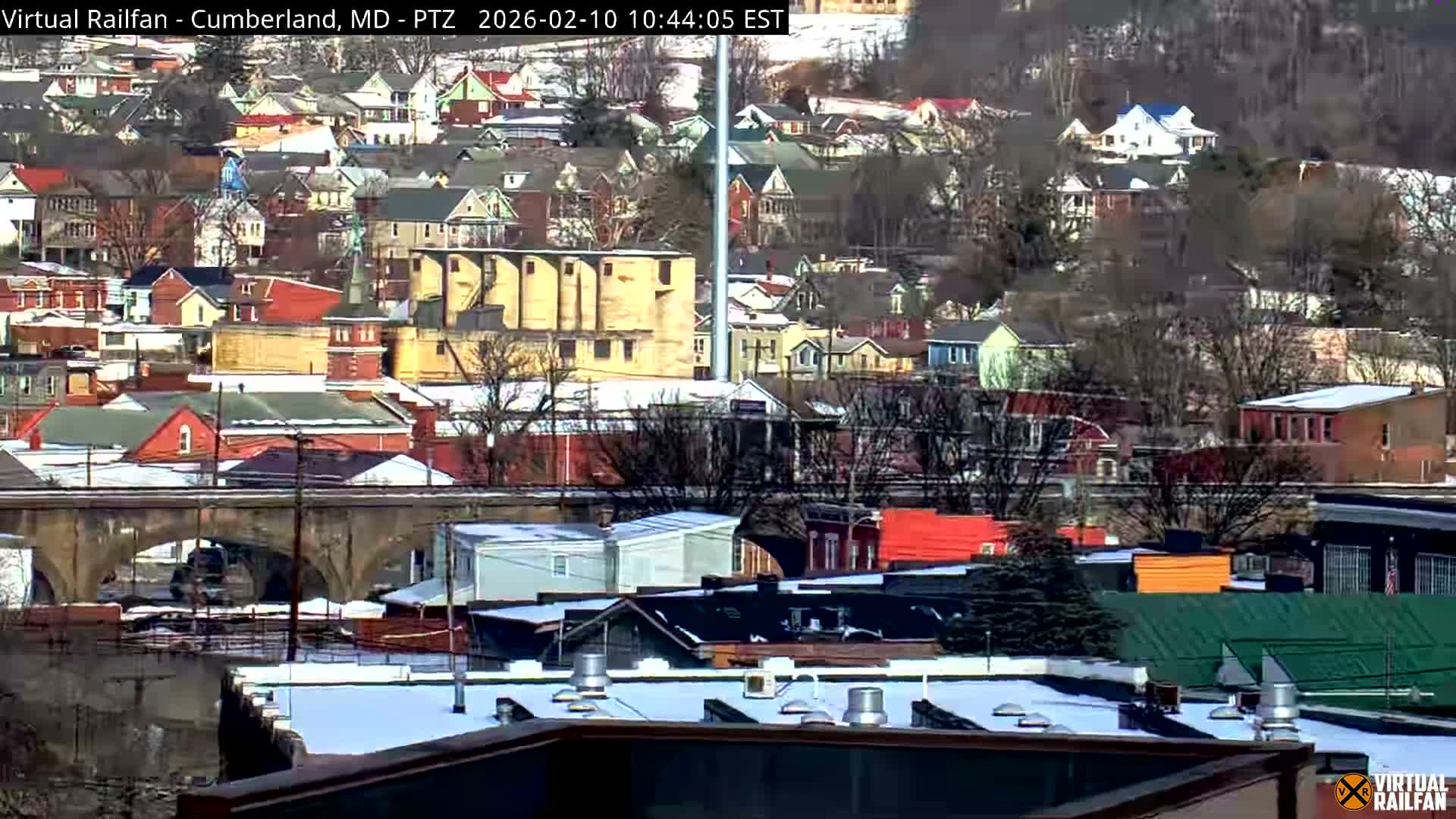 Cumberland City & , Cumberland Western Maryland Railway Station Live Cam - Cumberland, Allegany, Maryland, USA 