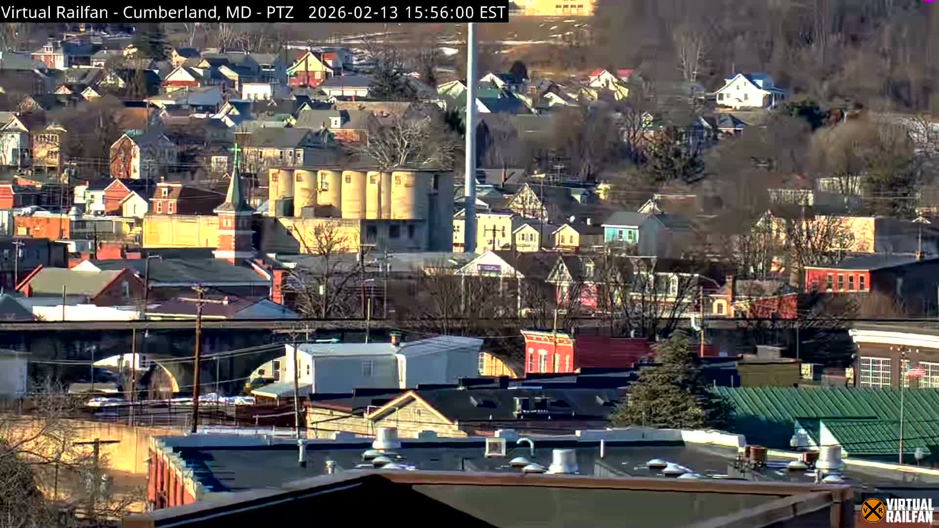 Cumberland City & , Cumberland Western Maryland Railway Station Live Cam - Cumberland, Allegany, Maryland, USA 