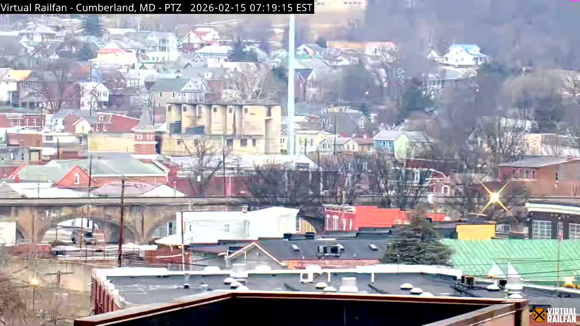 Cumberland City & , Cumberland Western Maryland Railway Station Live Cam - Cumberland, Allegany, Maryland, USA 