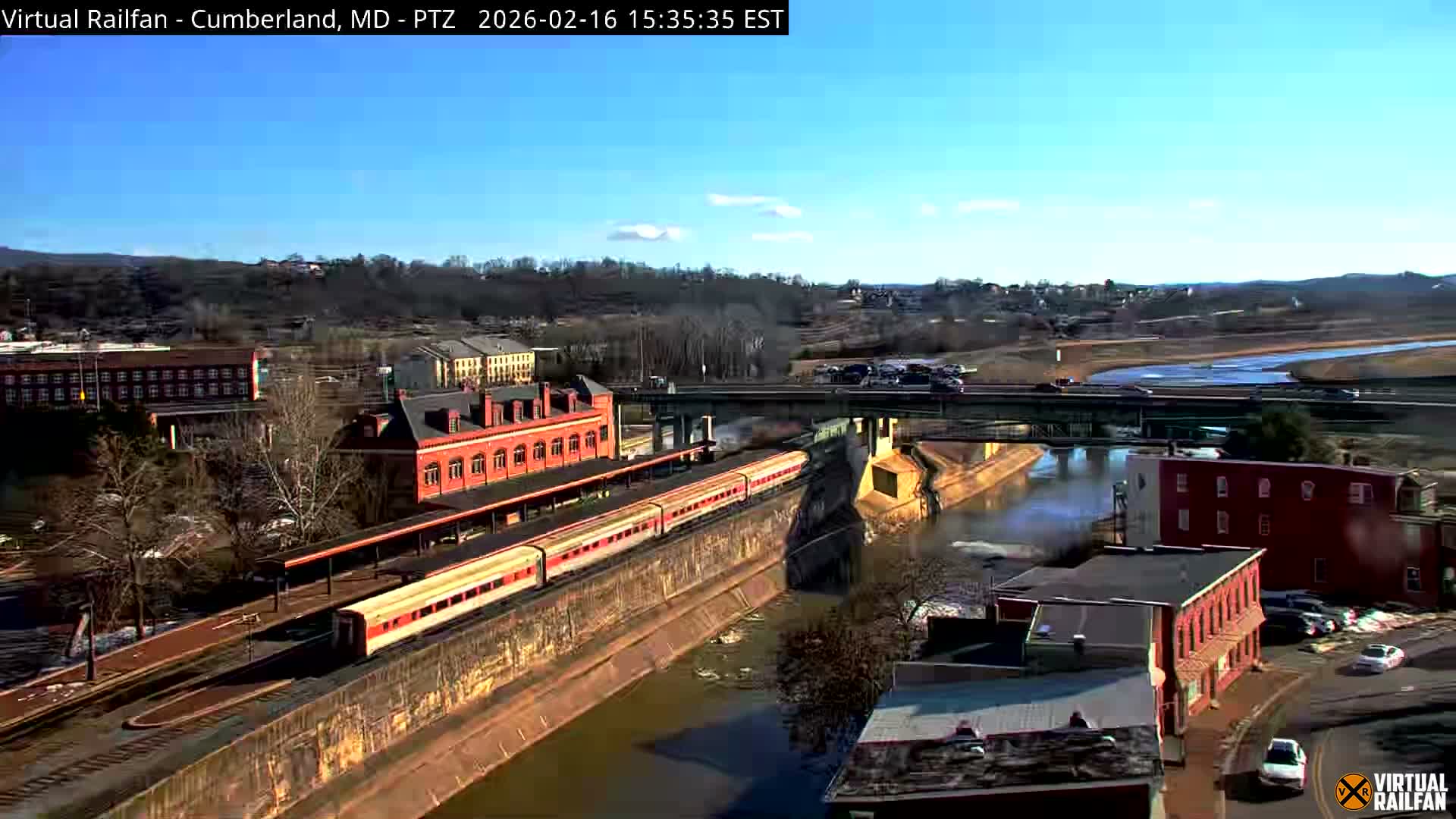 Cumberland City & , Cumberland Western Maryland Railway Station Live Cam - Cumberland, Allegany, Maryland, USA 