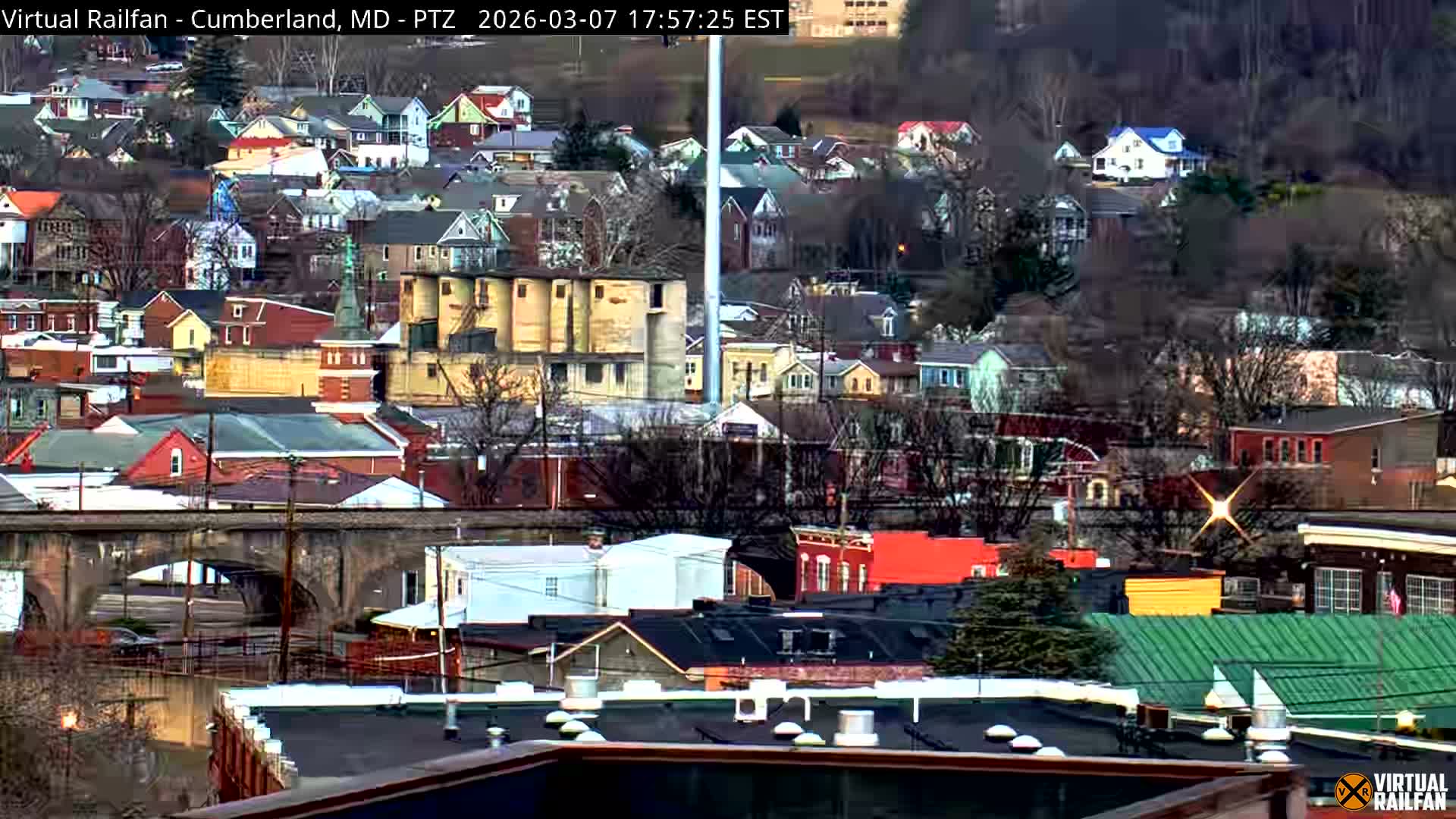 Cumberland City & , Cumberland Western Maryland Railway Station Live Cam - Cumberland, Allegany, Maryland, USA 