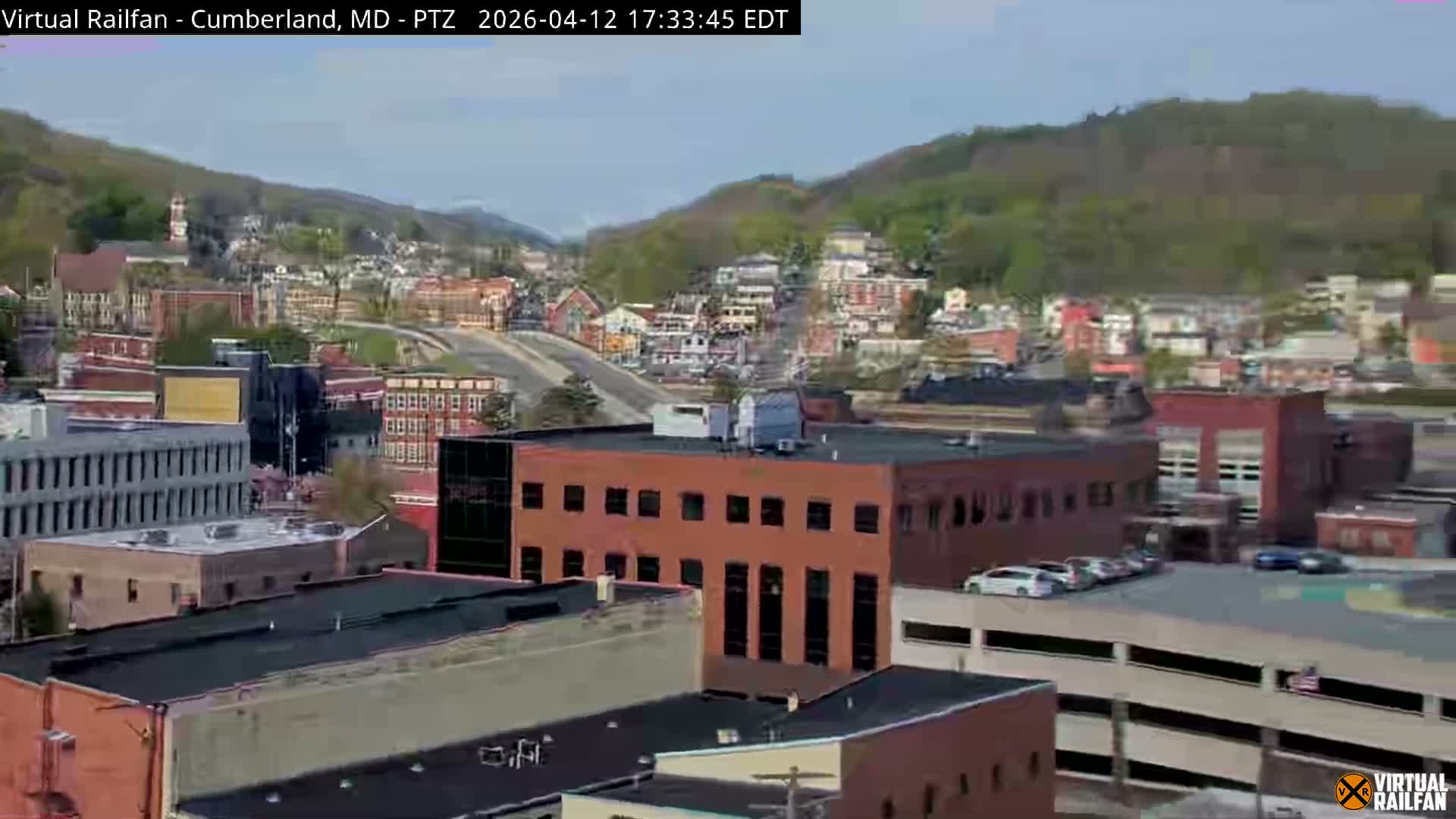 Cumberland City & , Cumberland Western Maryland Railway Station Live Cam - Cumberland, Allegany, Maryland, USA 