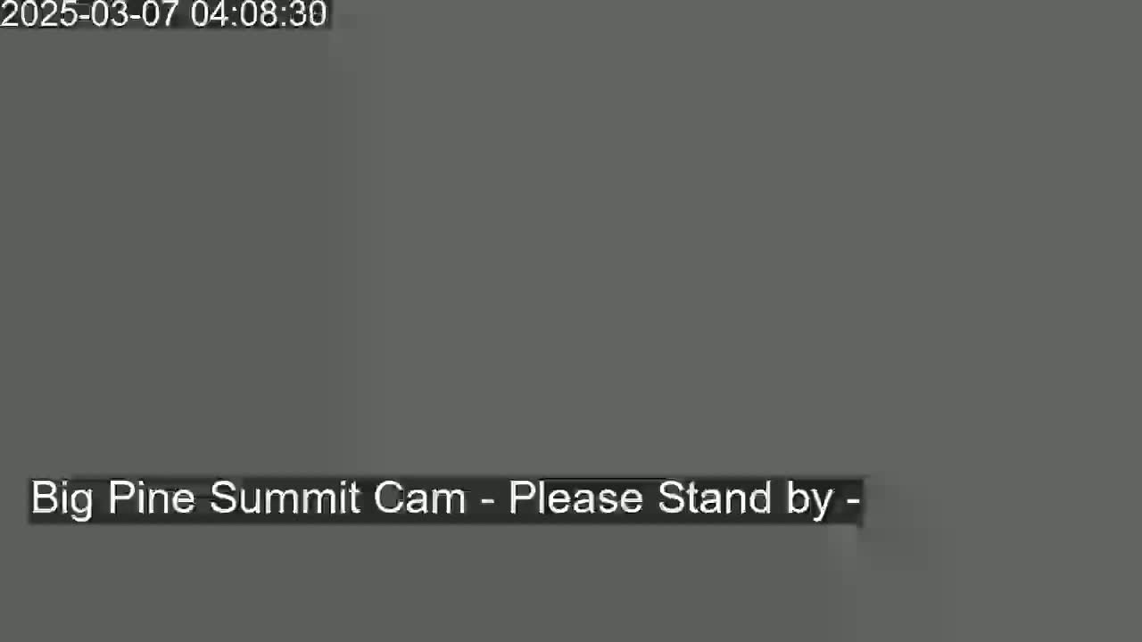 The image shows a solid gray screen with the message "Please stand by" displayed at the bottom.