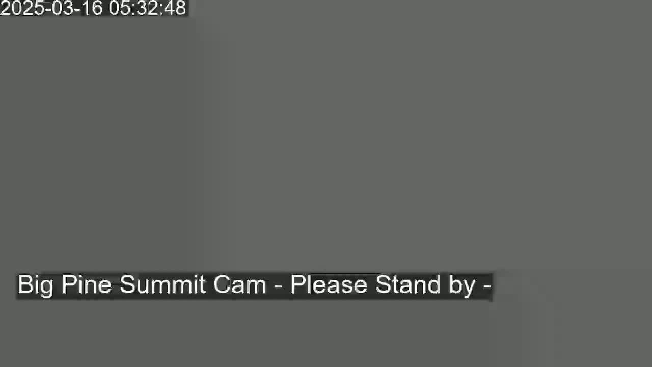 A solid gray screen displays a message indicating a camera feed is unavailable.