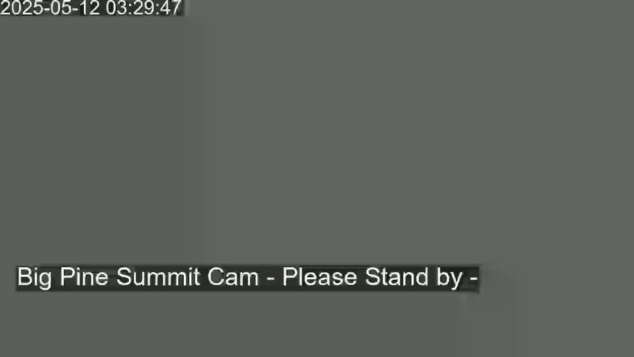 The image shows a solid gray screen with a message indicating a camera feed is unavailable.
