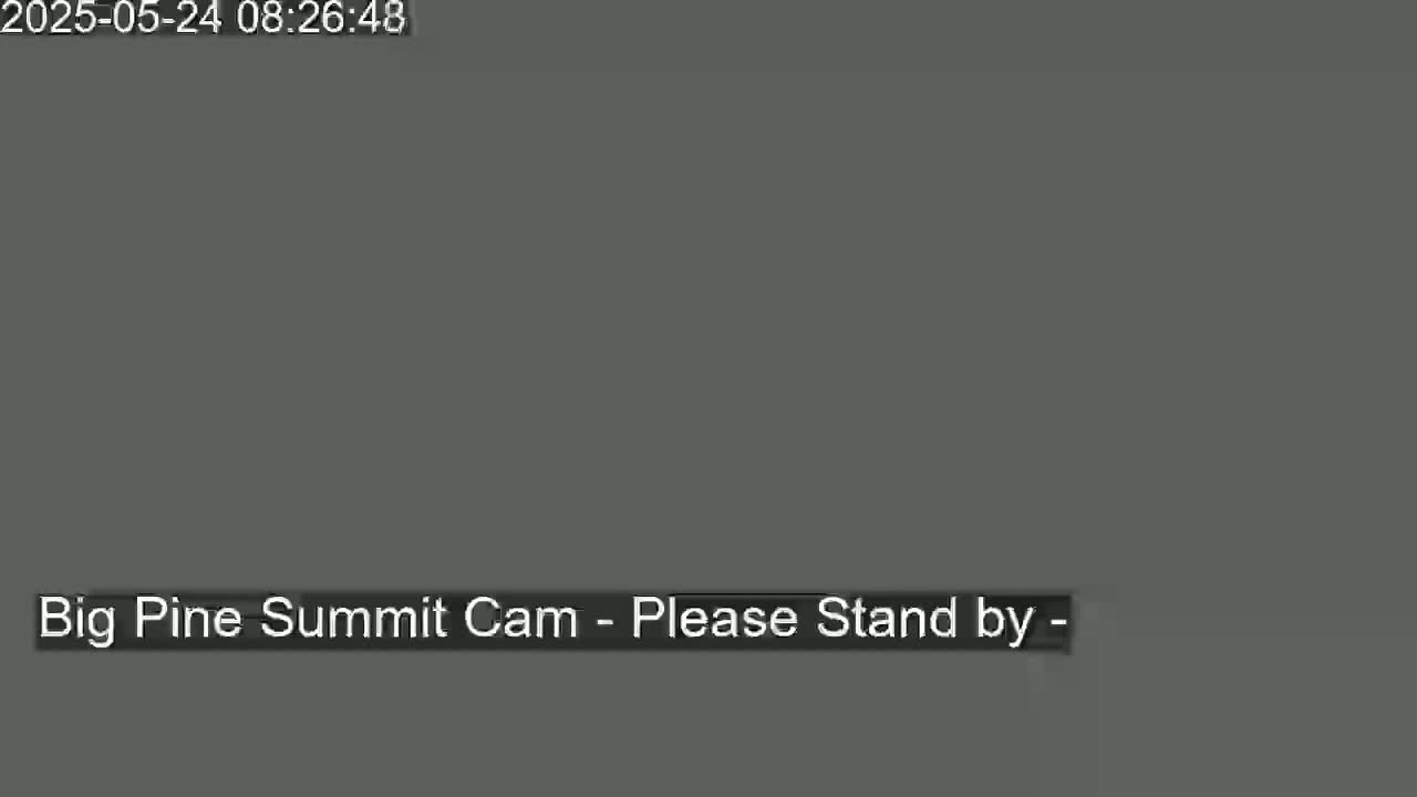The image shows a solid gray screen with the message "Please stand by" at the bottom.
