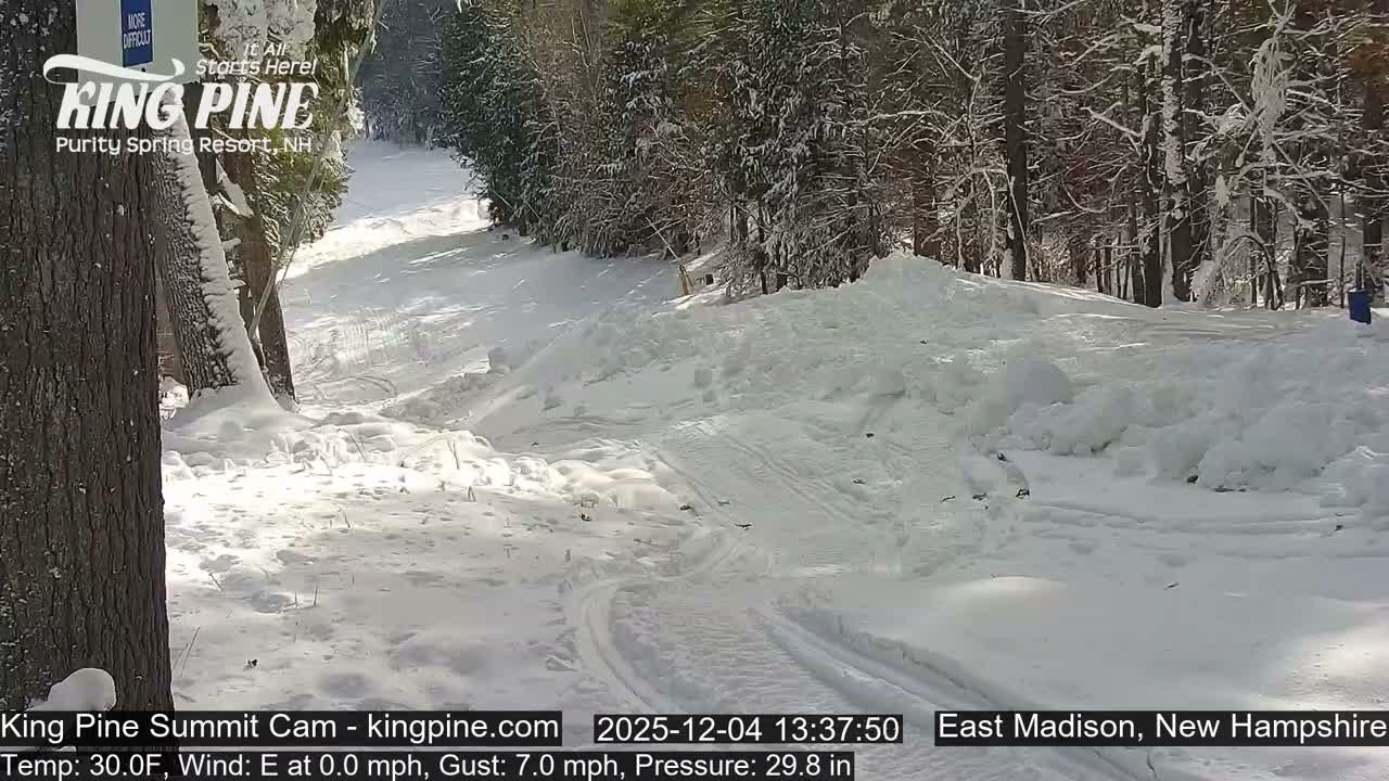 King Pine Summit Ski Area Live Cam -  Madison,  New Hampshire, USA