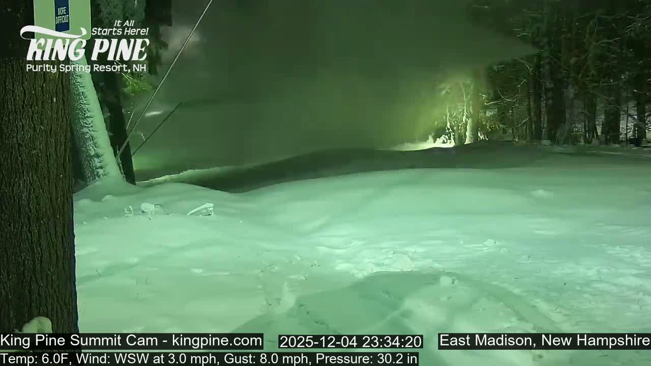 King Pine Summit Ski Area Live Cam -  Madison,  New Hampshire, USA
