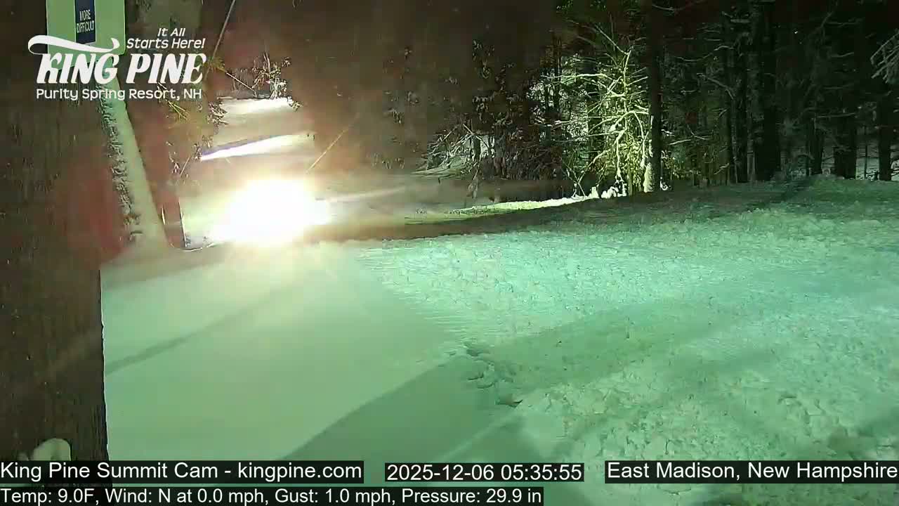 King Pine Summit Ski Area Live Cam -  Madison,  New Hampshire, USA