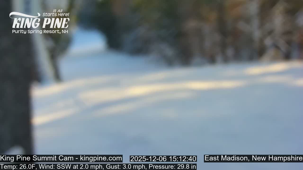 King Pine Summit Ski Area Live Cam -  Madison,  New Hampshire, USA